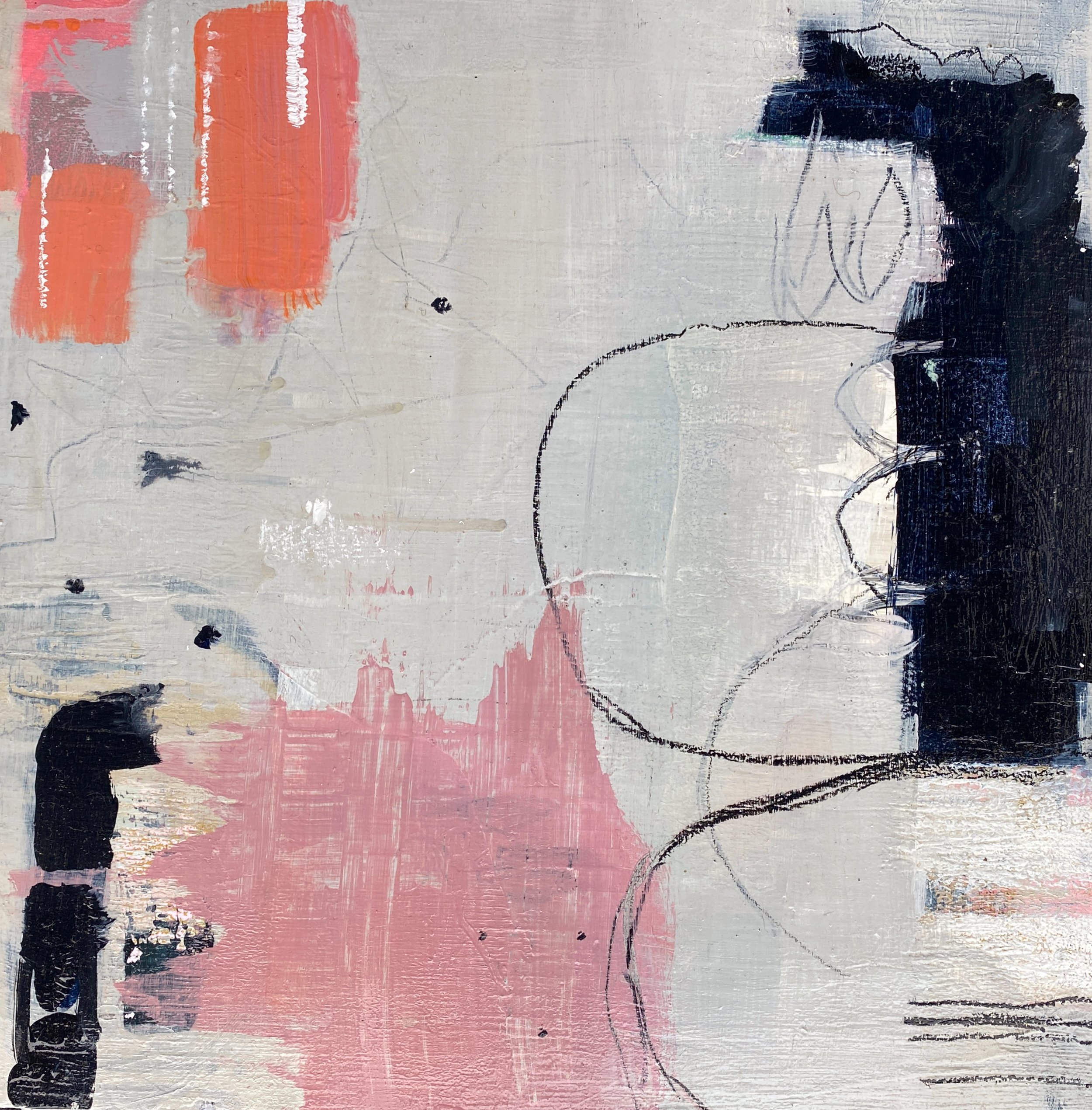 Found Drift 2021 mixed media on panel 12 x 12 inches