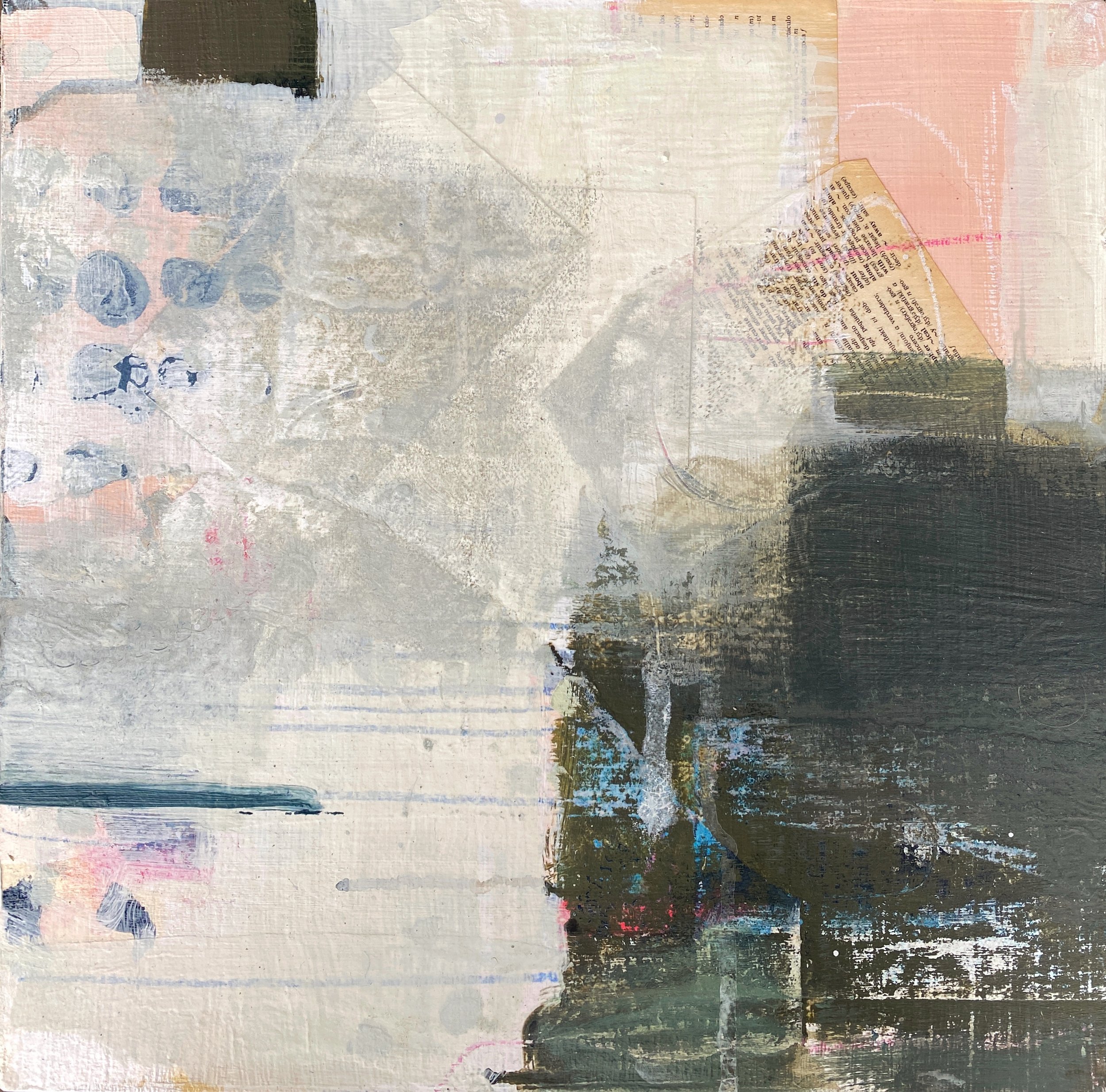 Secret Spot 2021 mixed media on panel 12 x 12 inches