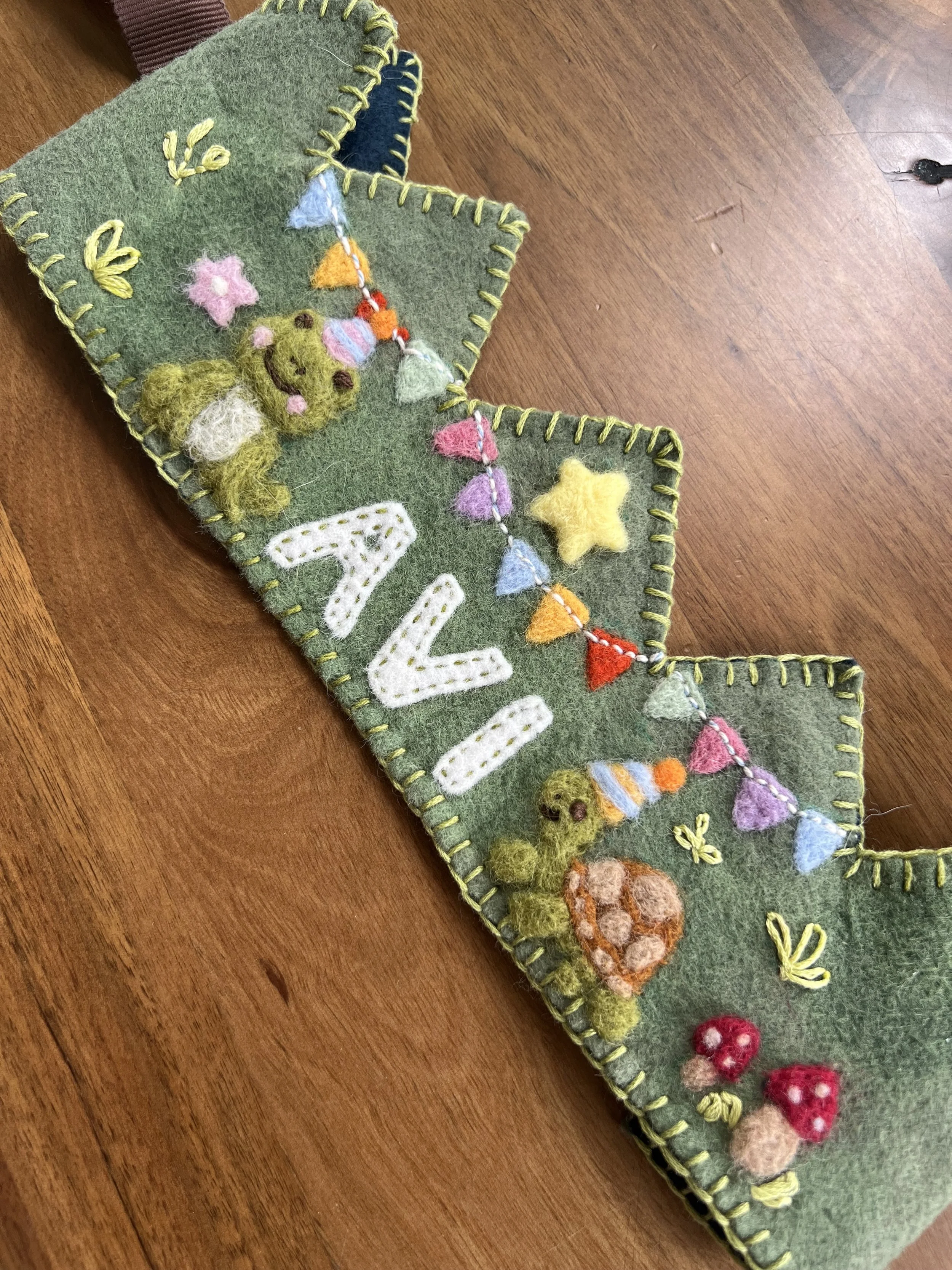 Felted crown for a baby