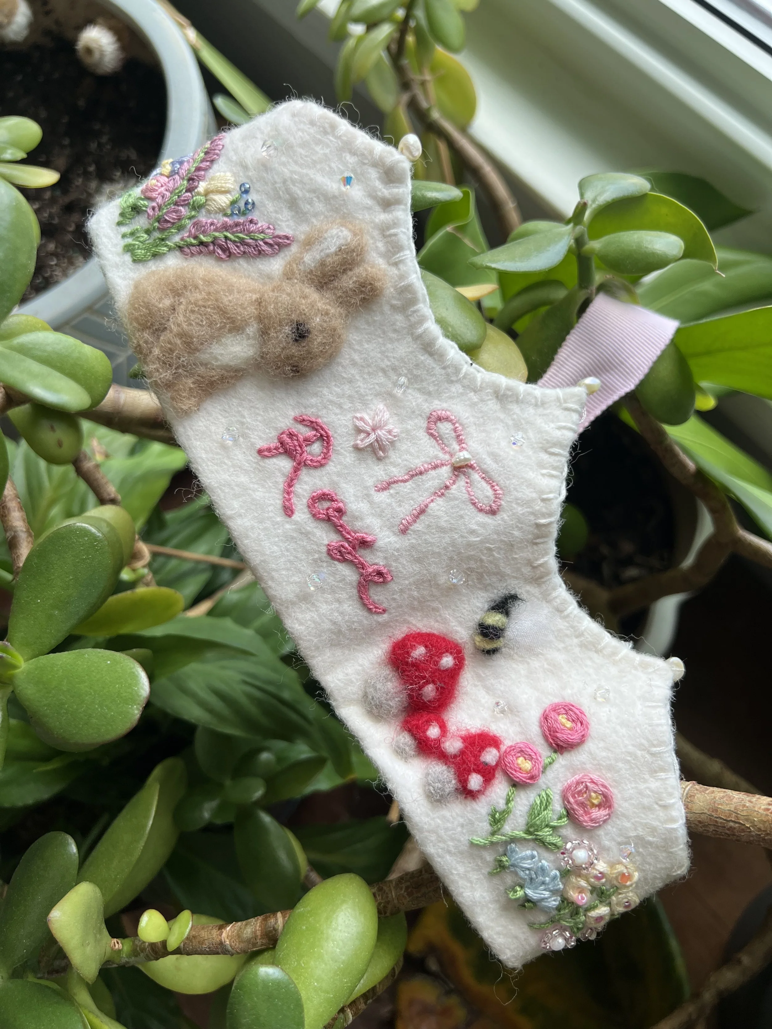 Felted crown for a baby