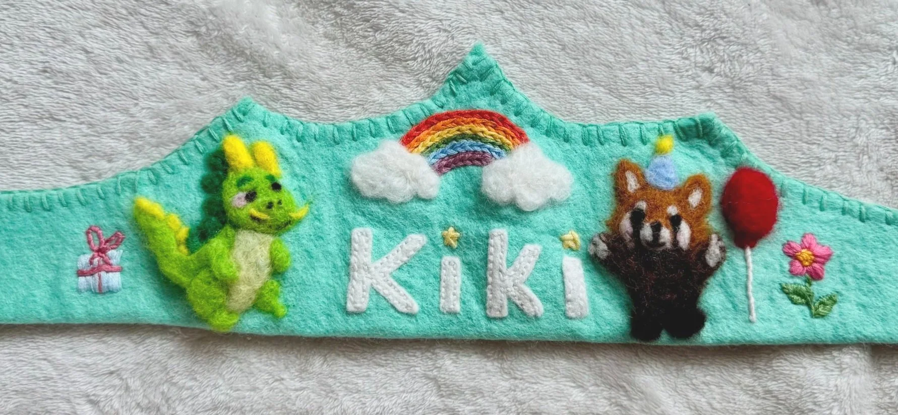 Felted crown for a baby