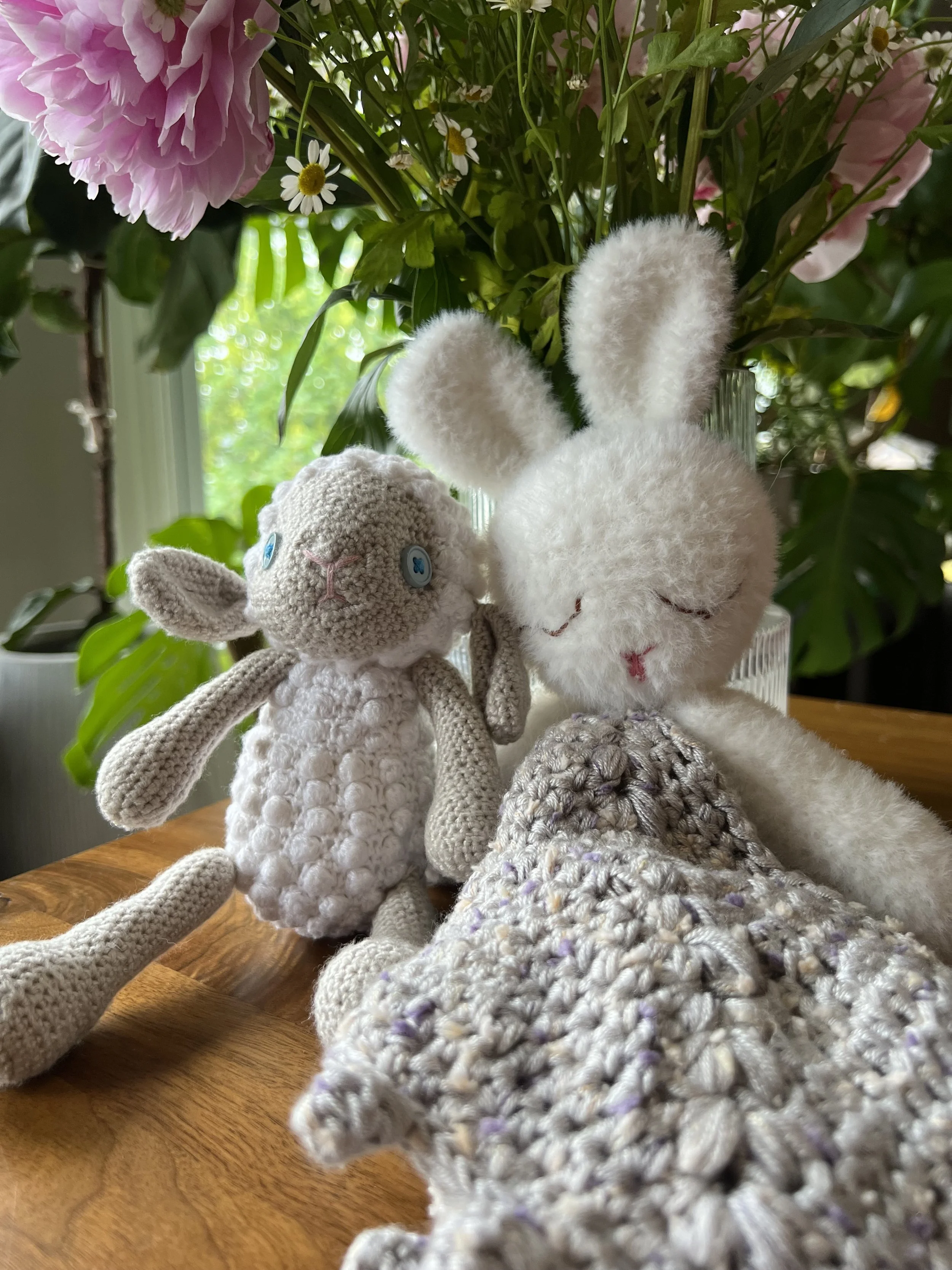 Crochet toys, (you guessed it) for some babies
