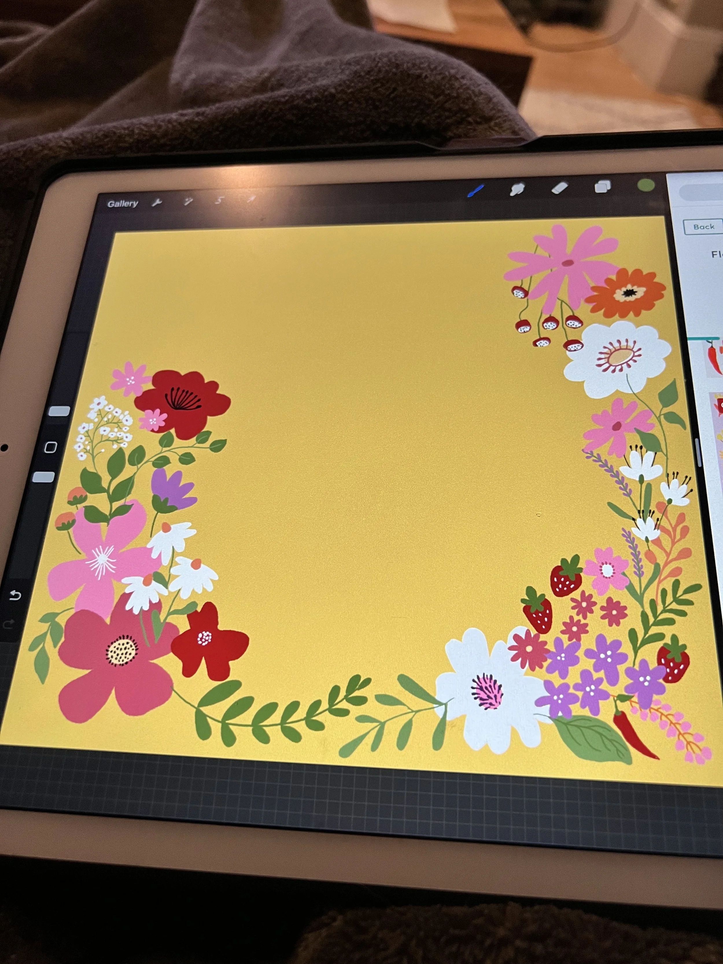 Reference art progress in procreate