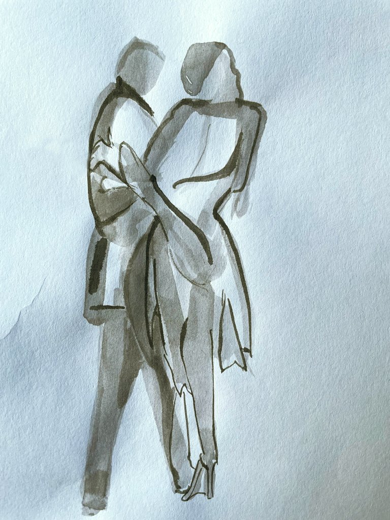 we started this design with ink drawings