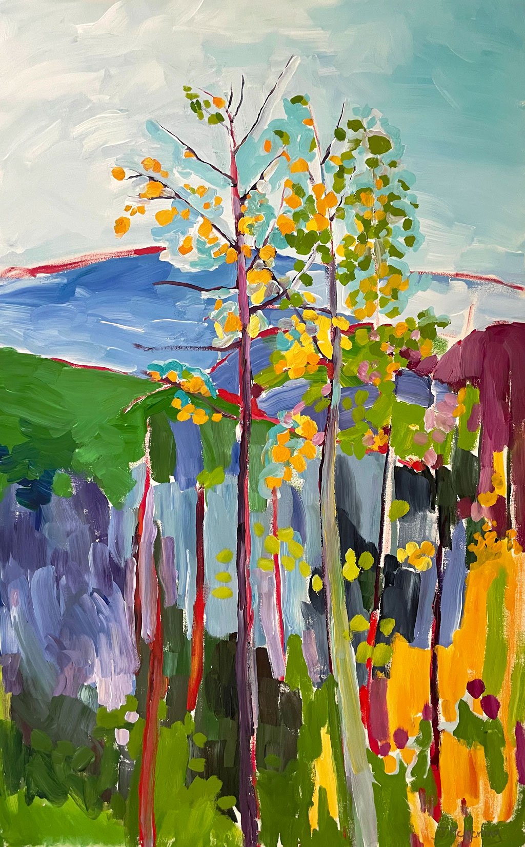 Fall Colours, Acrylic on Canvas, 48" x 30"
