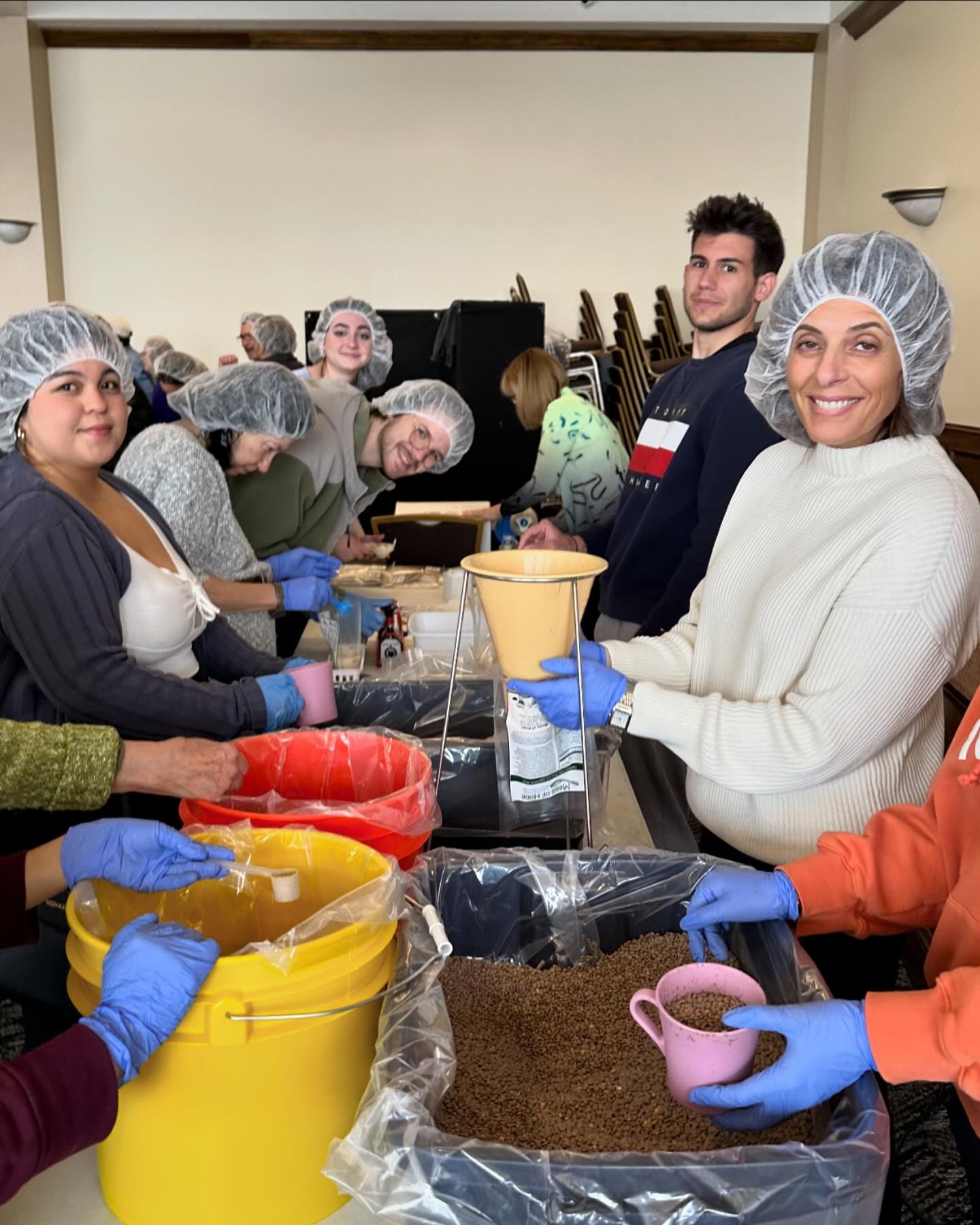 Today our Ladies Philoptochos hosted with our over 100 volunteers from the parish, Meals of Hope. Today those volunteers helped prepare, fill, seal and package 35,000 meals. These meals will go to help the needy of the Denver area. What an amazing ev