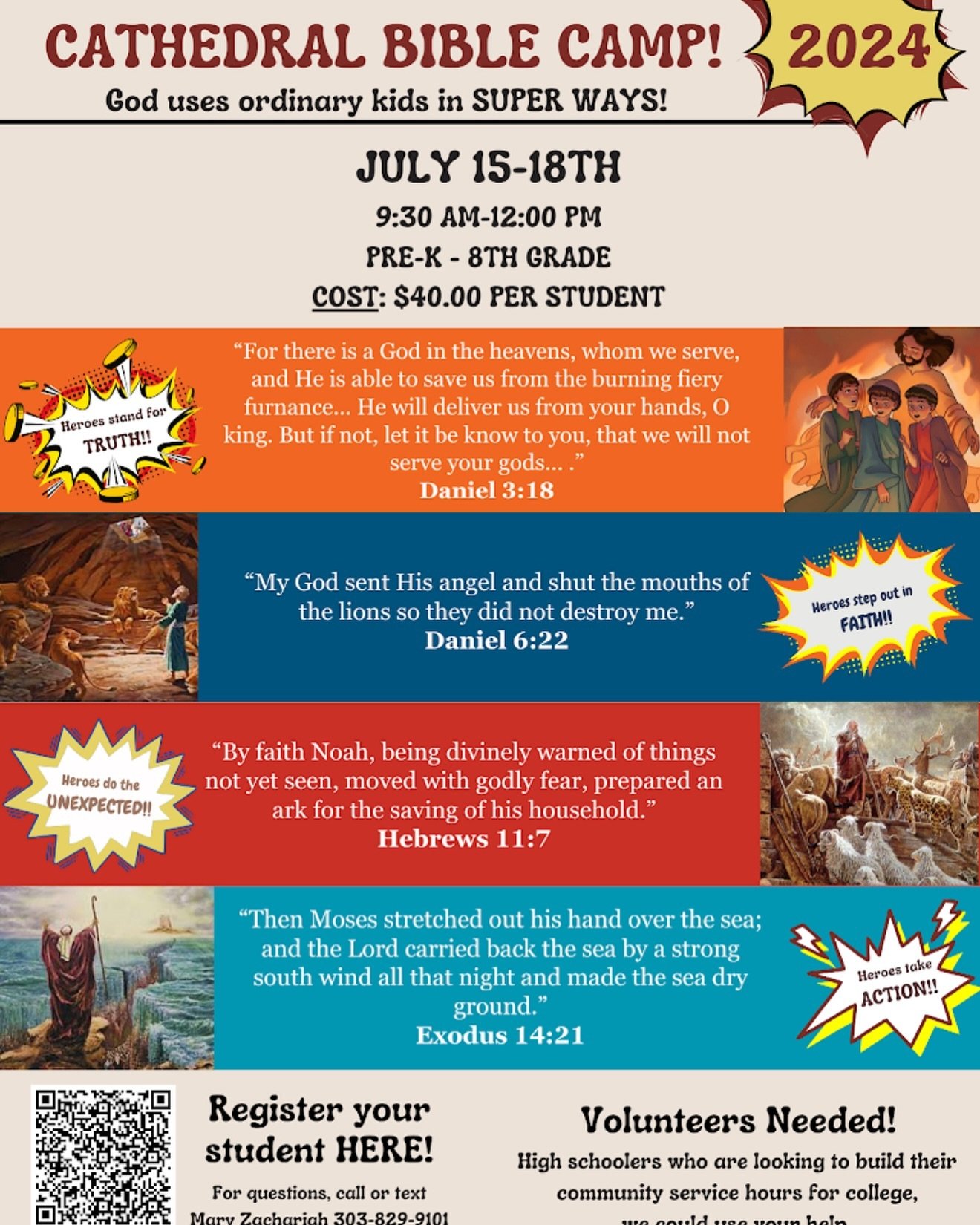 We are excited to announce Cathedral Bible Camp being held July 15 - 18! More details available on our website. https://www.assumptioncathedral.org/upcoming-youth-events/cathedral-bible-camp-july-15-18