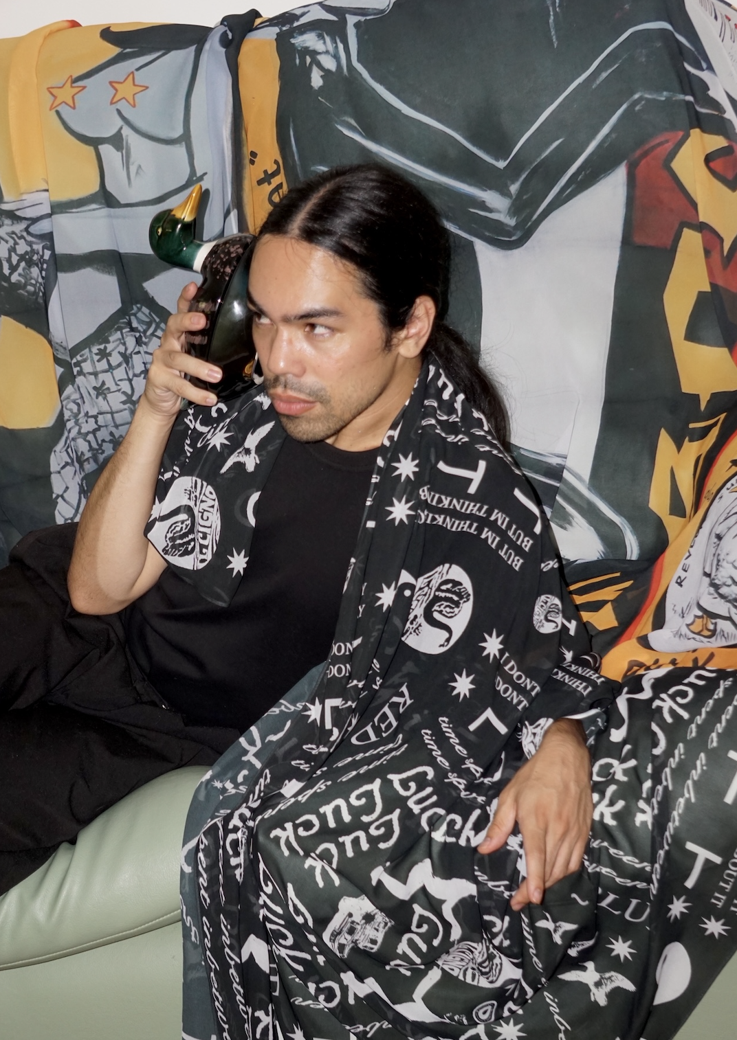 'Luck House' (Black) - Scarf