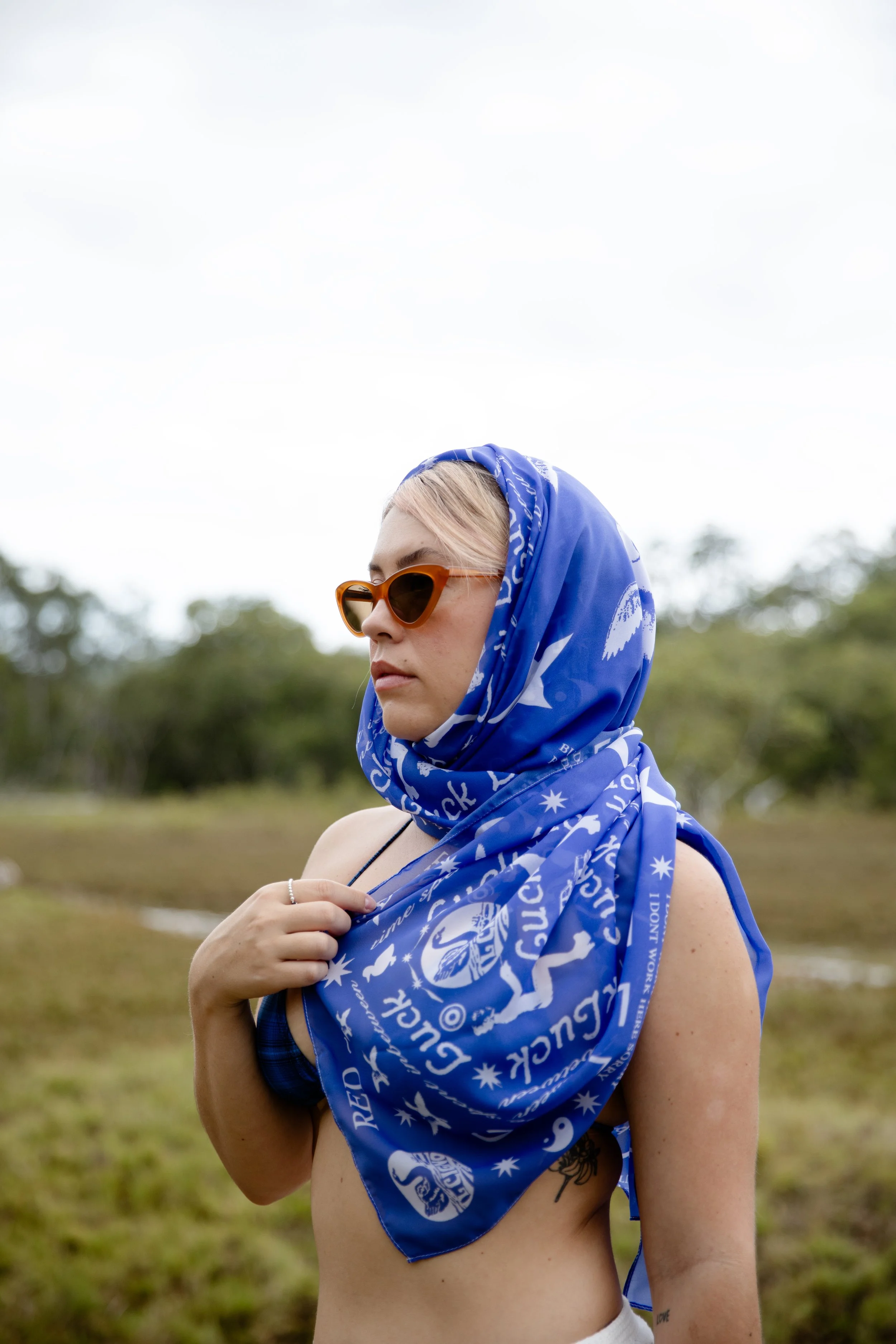 'Luck House' (Blue) - Scarf