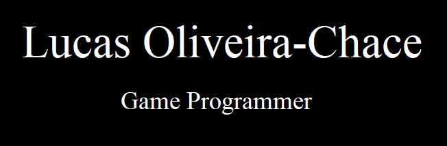 Lucas Oliveira-Chace - Portfolio