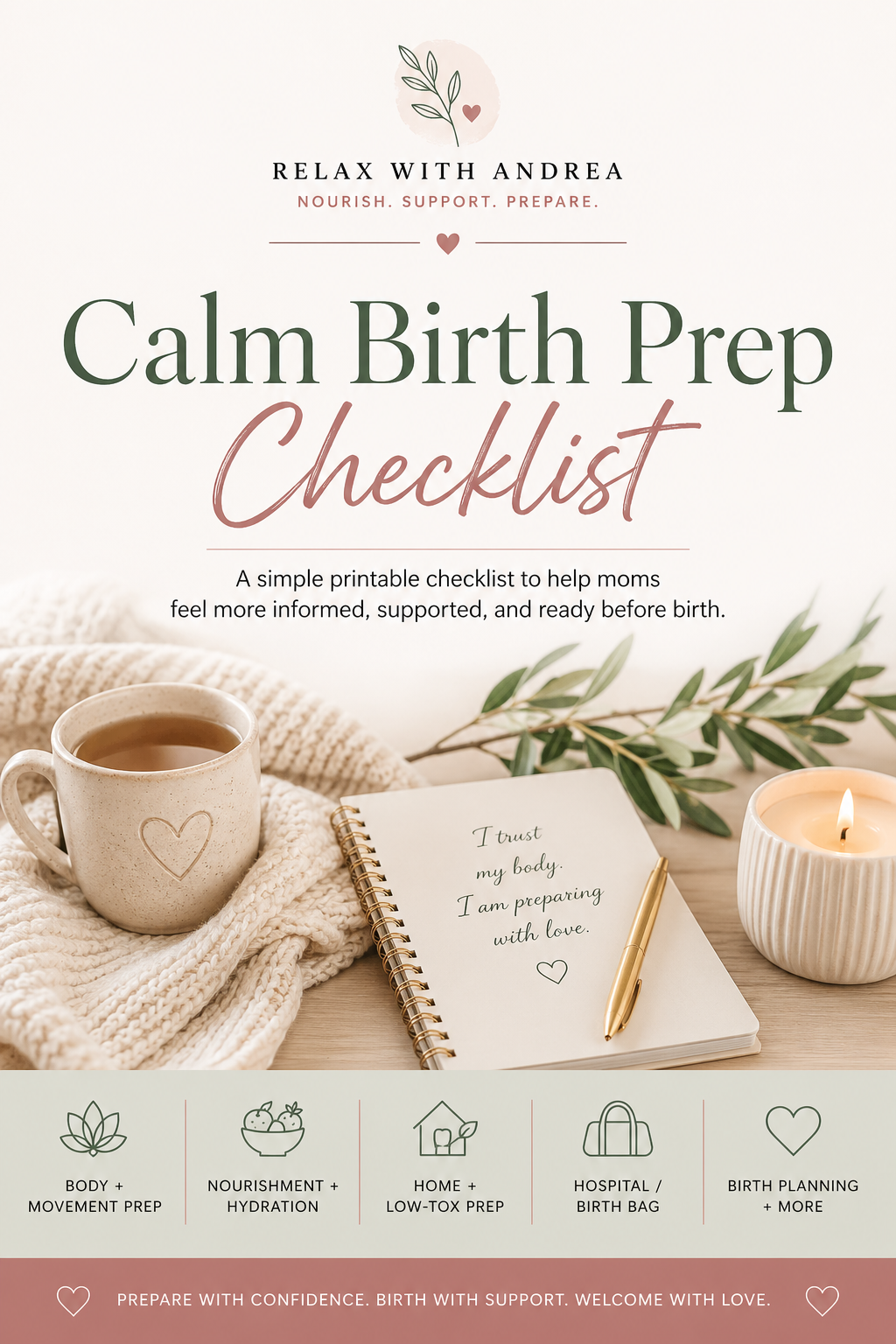 Calm Birth Prep Checklist