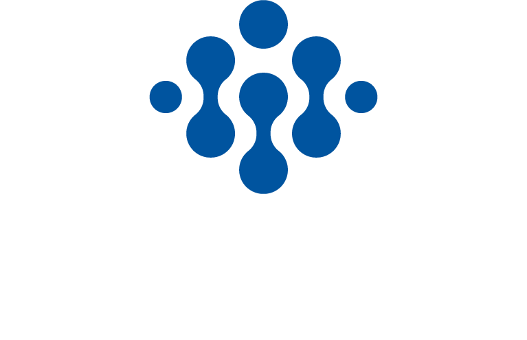A logo consisting of multiple blue interconnected circles forming a symmetrical pattern above the words "Data Science" in black text.