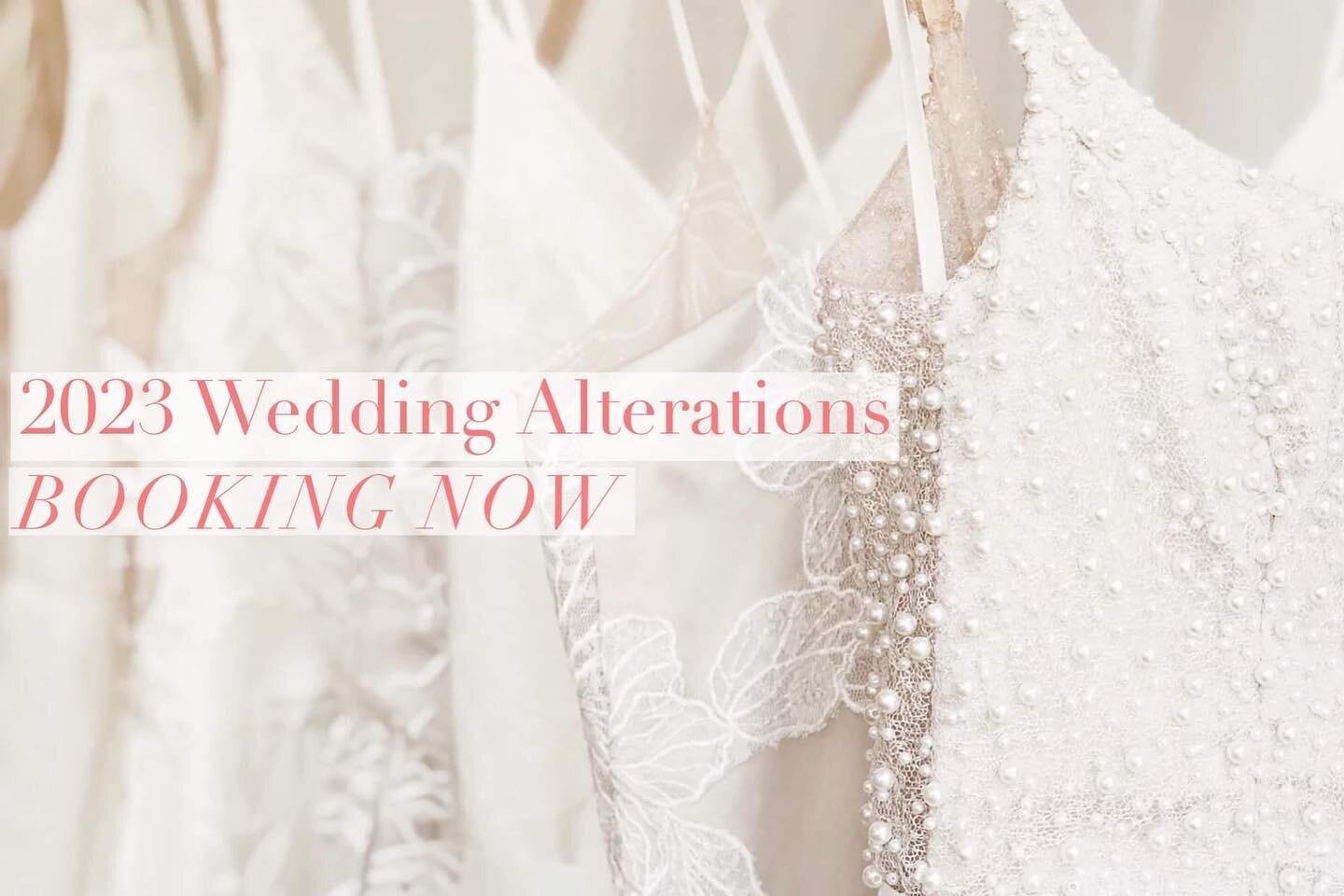 Hi Brides-to-Be! I am now booking appointments for alterations in 2023. PM me on Facebook or send an inquiry through my website to book an appointment as soon as possible, as spots fill quickly. Can&rsquo;t wait to work on your beautiful dresses 🤍
.