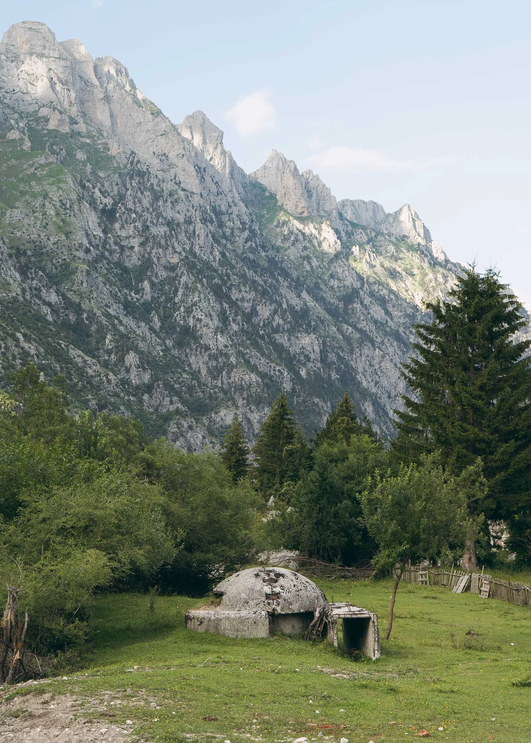 One of the 173,000 bunkers in Albania constructed during the 1960-80s communist regime, Valbona, Albania
