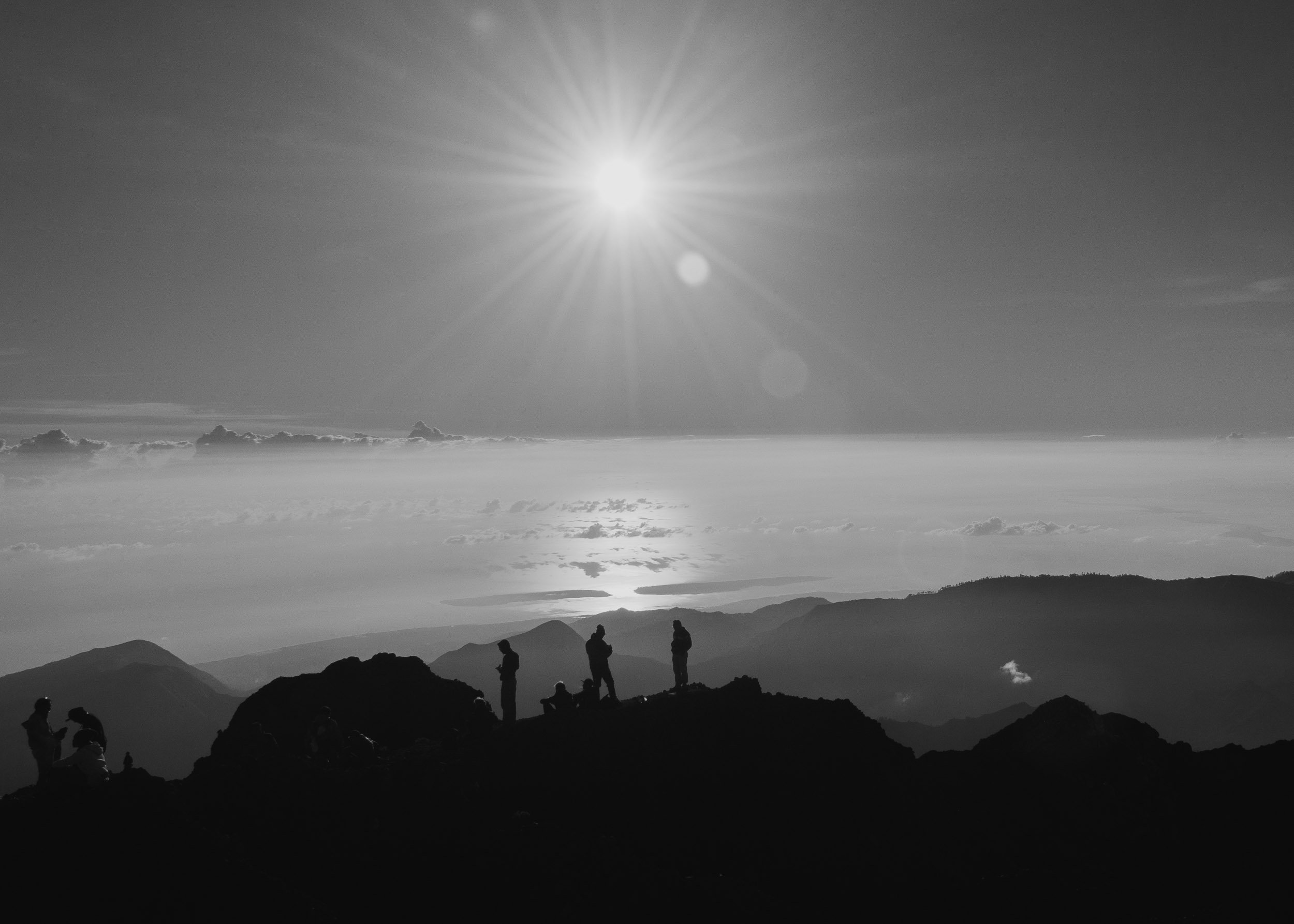 At the summit, Mount Rinjani, Indonesia