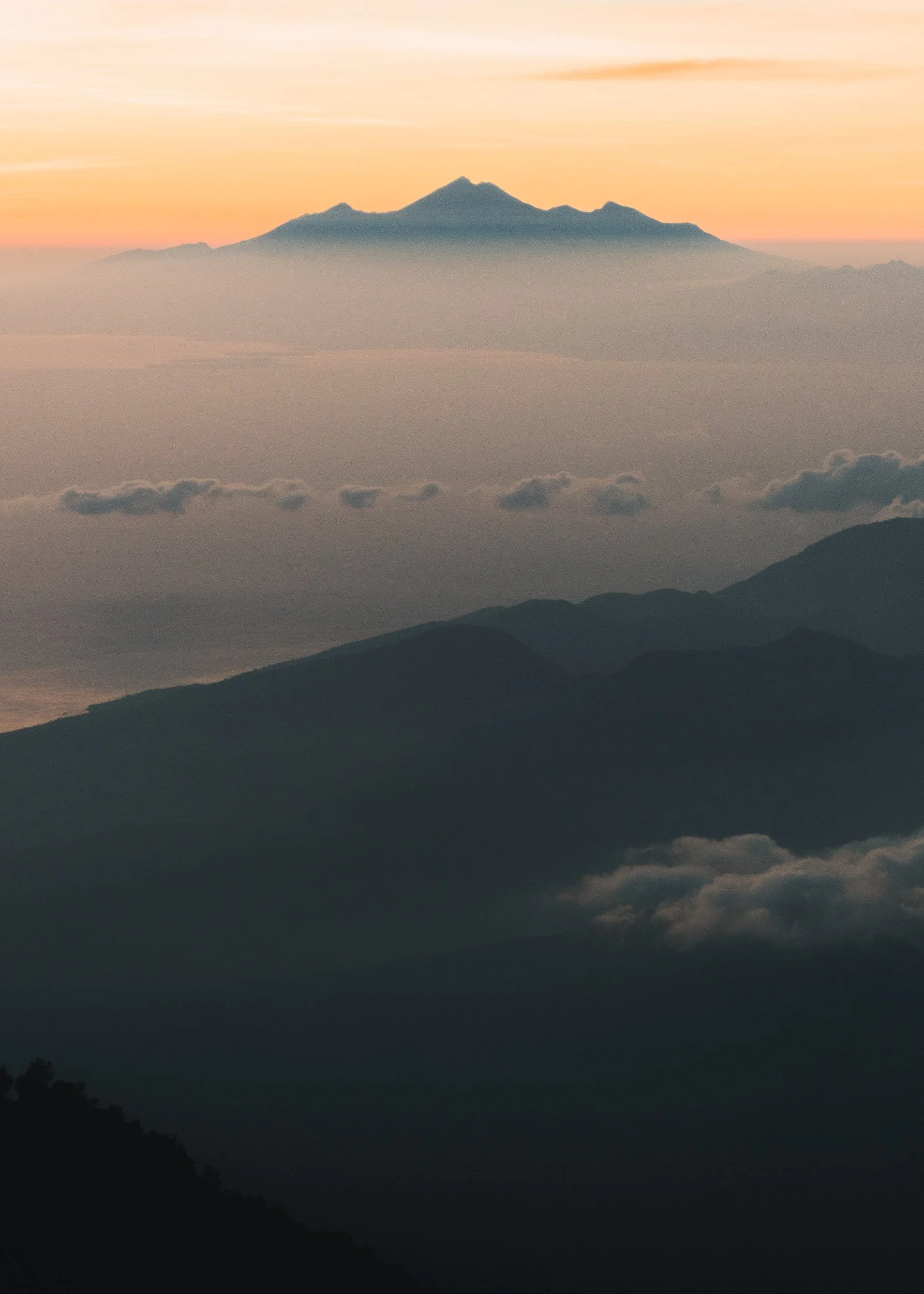 Sunrise from the summit, Mount Agung, Bali, Indonesia