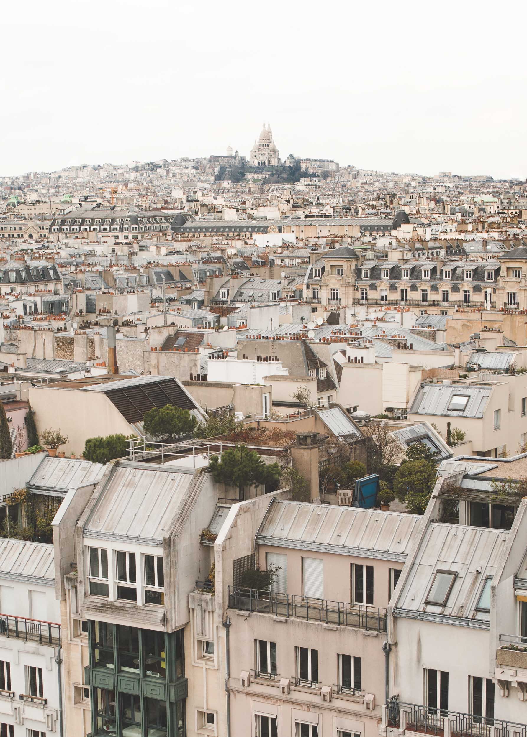 Sacré-Cœur in the distance, Paris, France