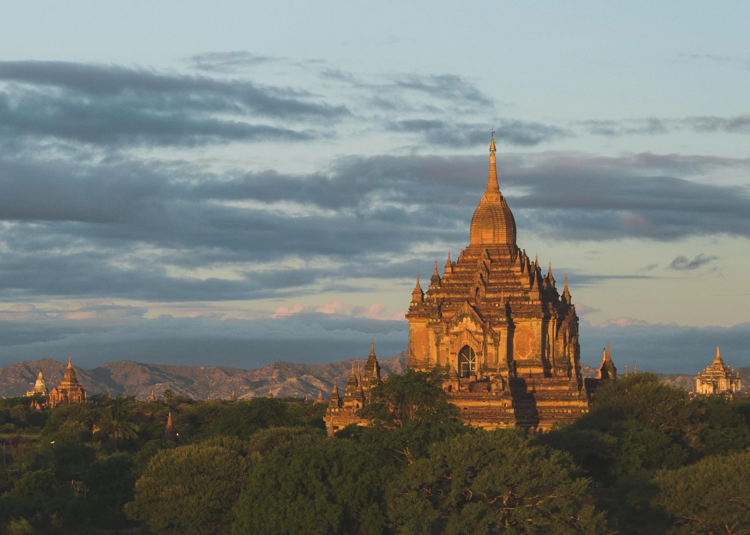 Sunrise over the temples, Bagan, Myanmar