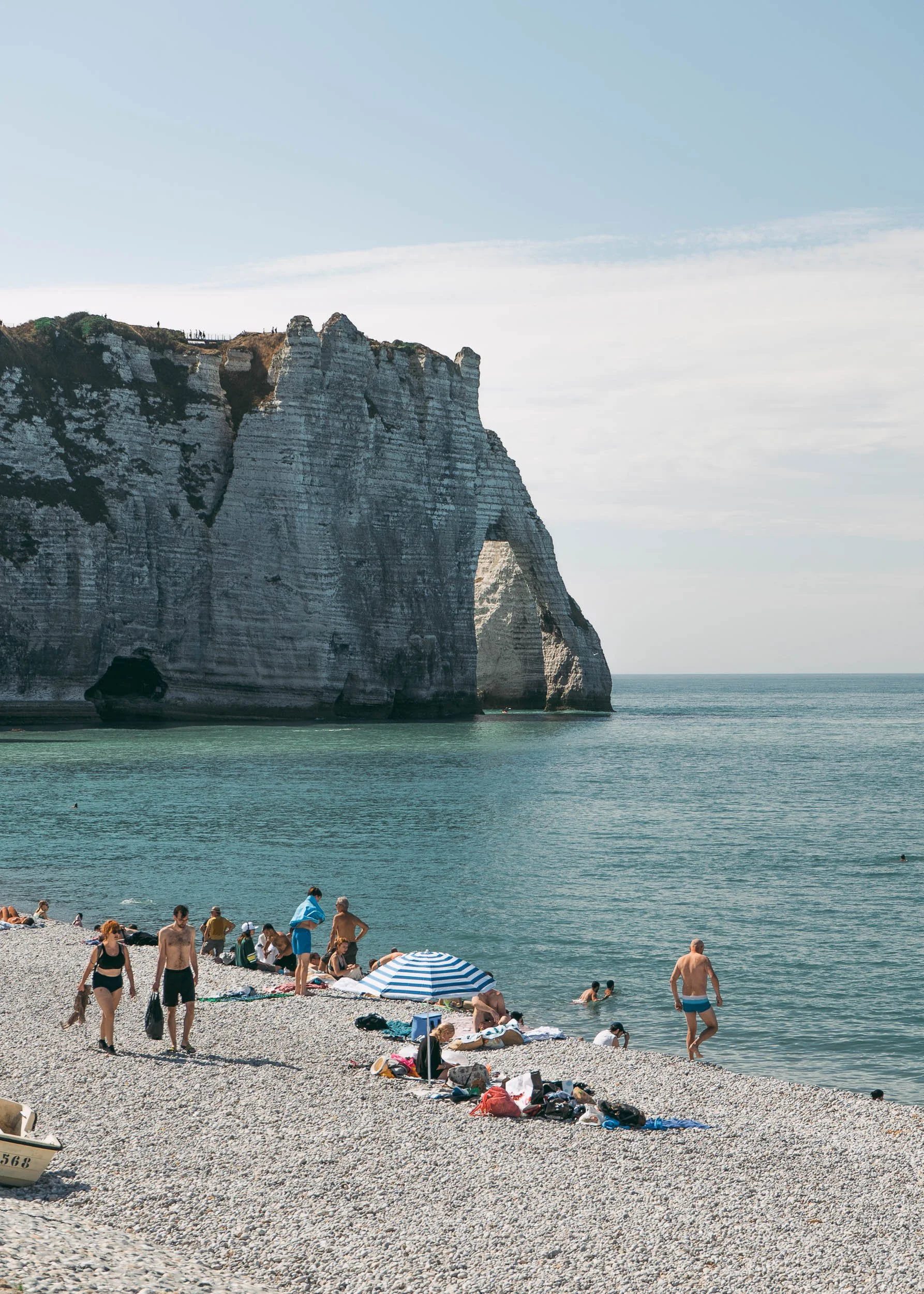 Bathers in Étretat, Normandy, France