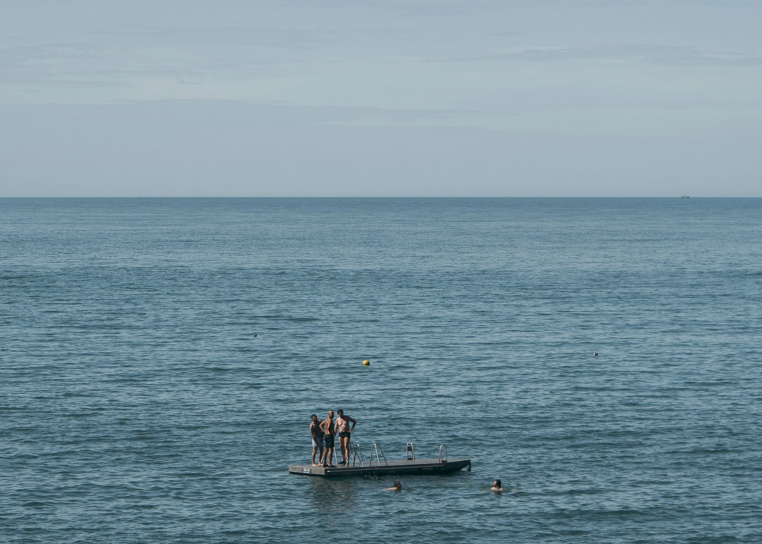 Bathers in Étretat, Normandy, France