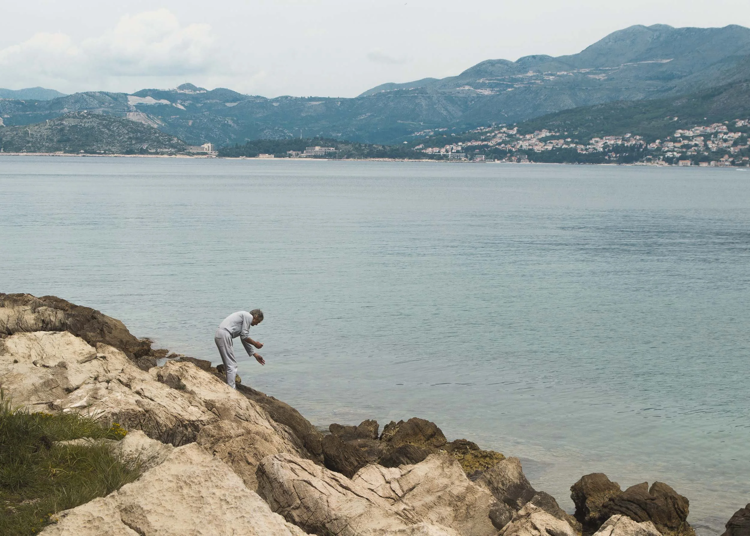 Fishing off the rocks, Cavtat, Croatia