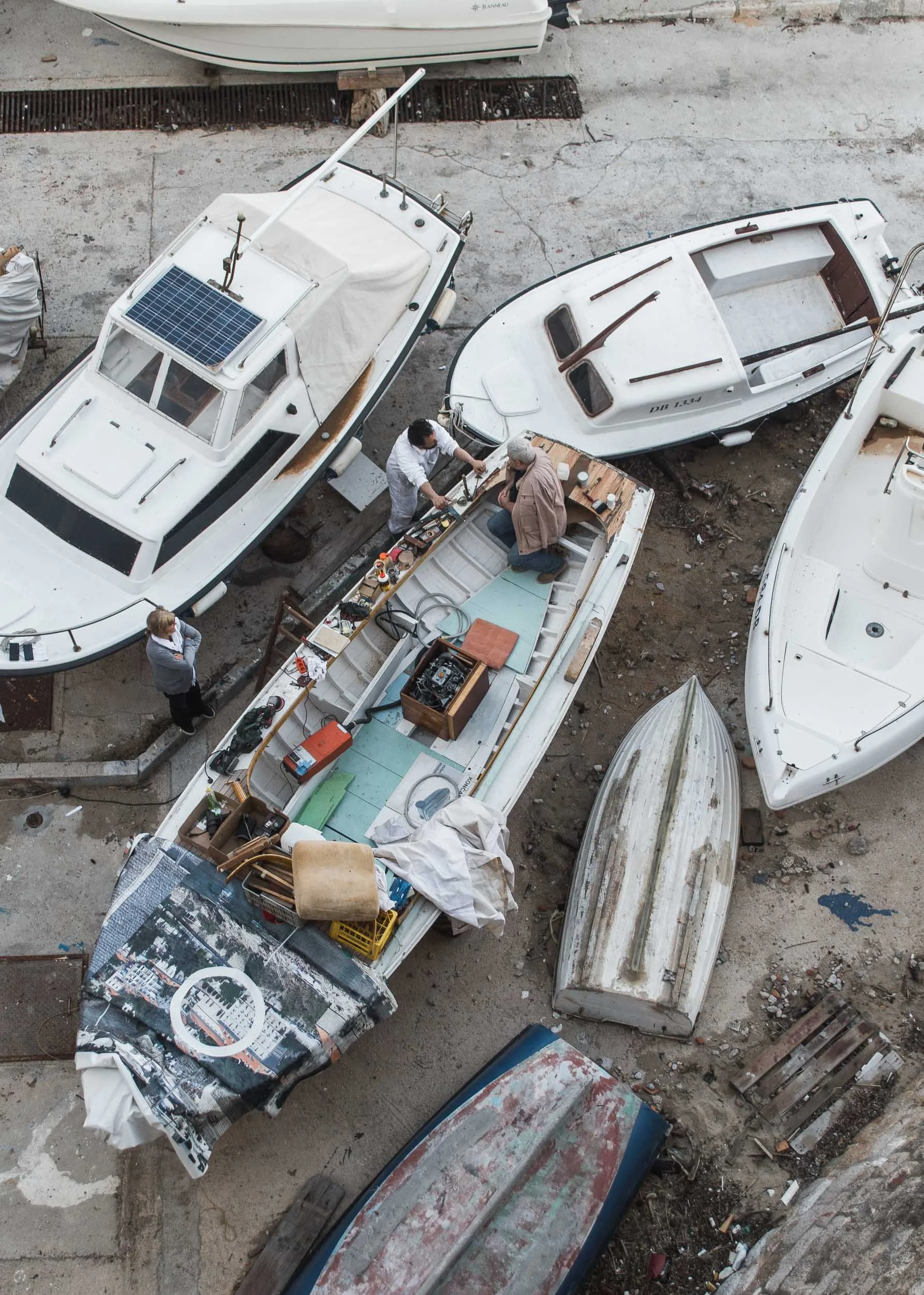 Fishing boat repairs, Dubrovnik, Croatia