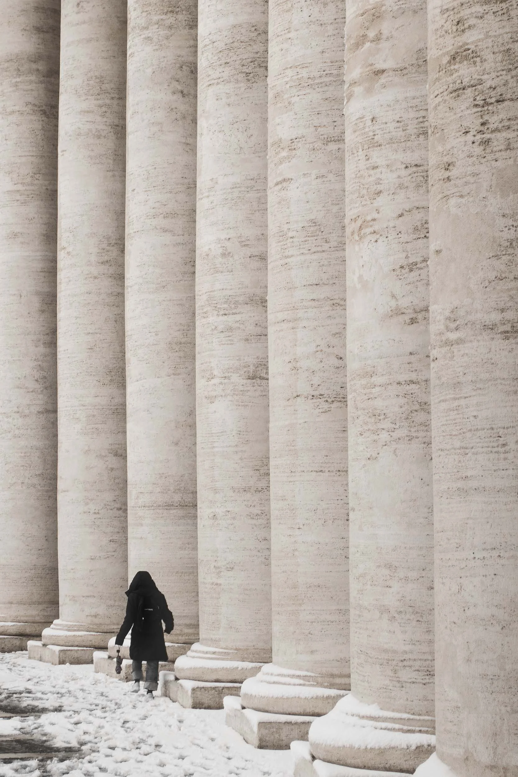 Snowed in, Vatican City, Italy