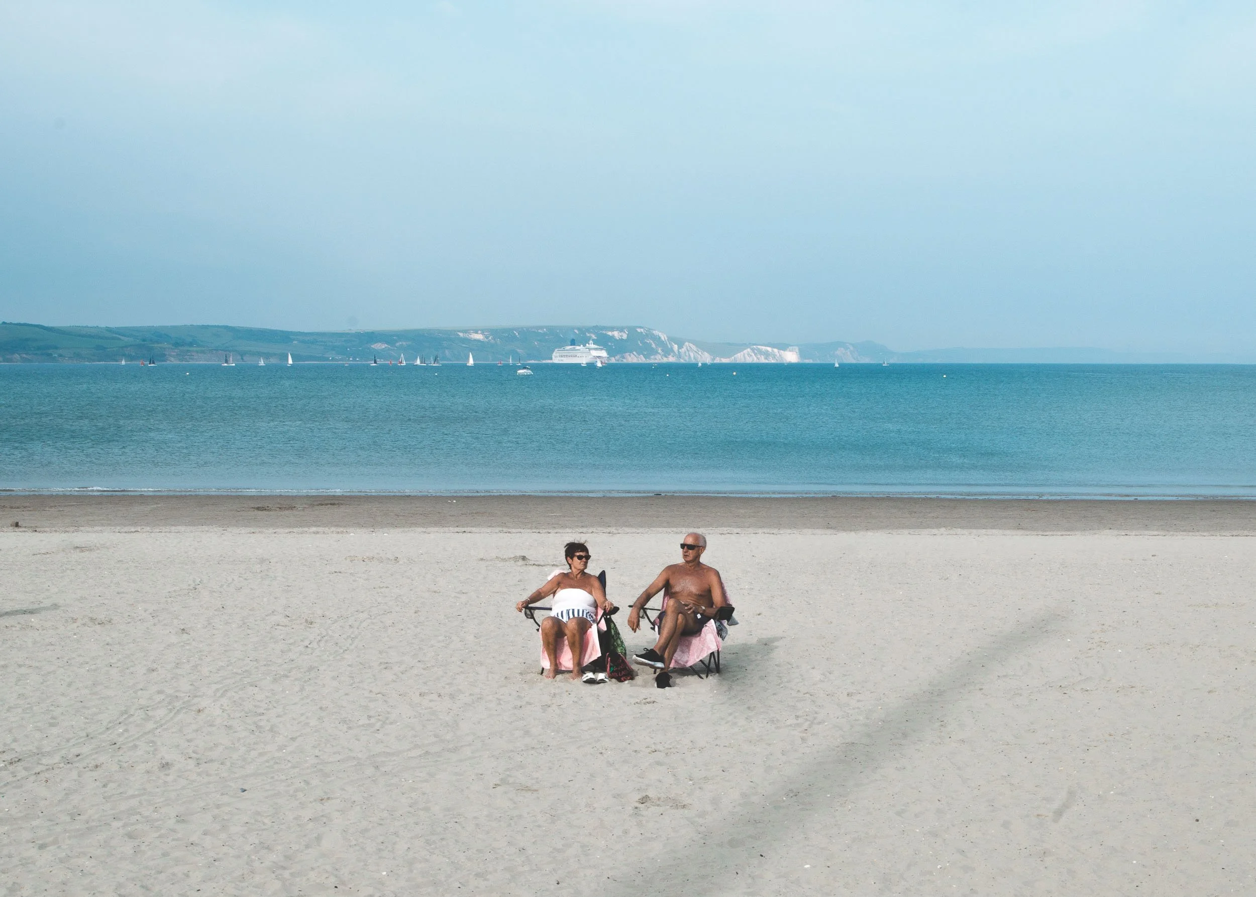 Enjoying the rare English sunshine, Weymouth, Dorset, England