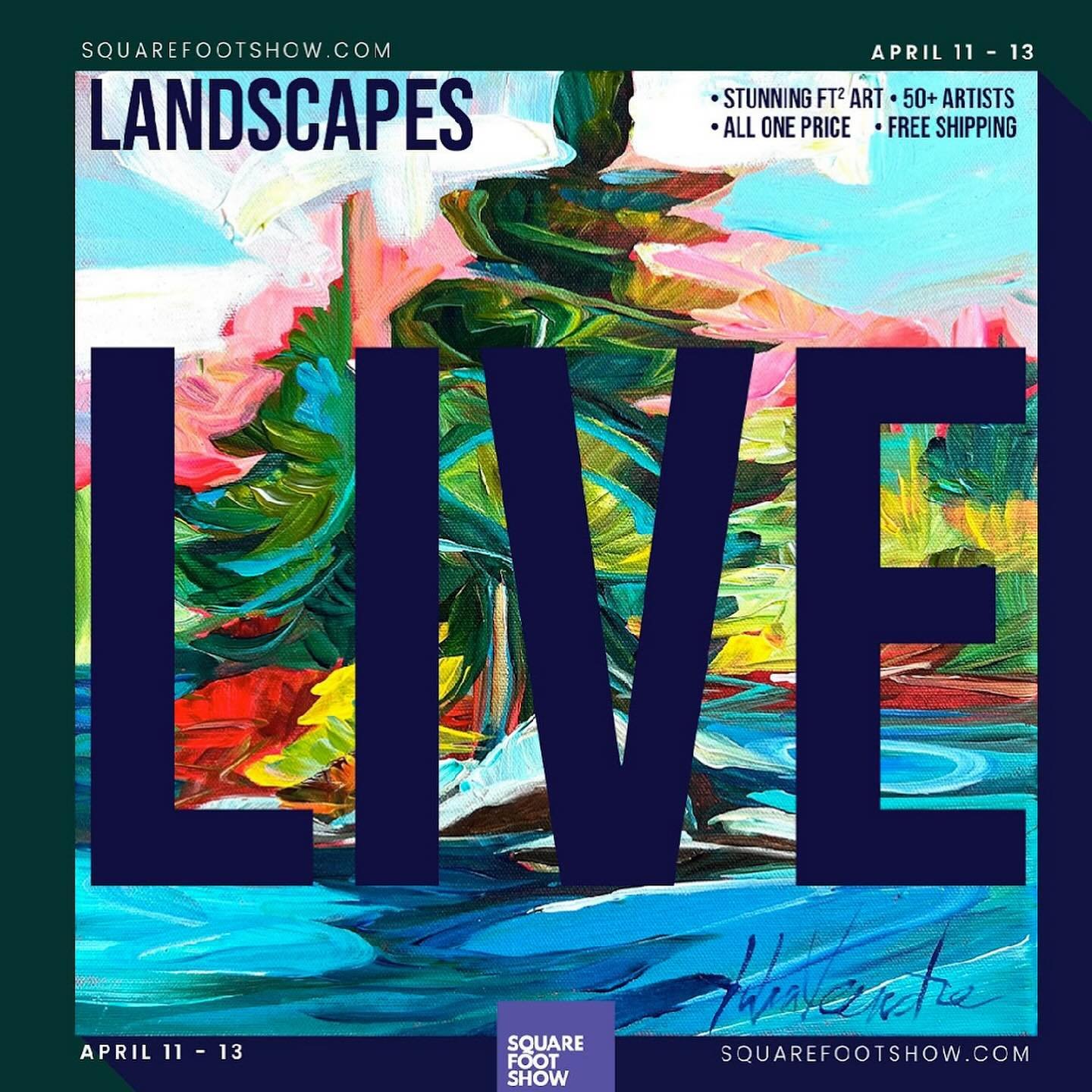 Show is LIVE and closes tonight at midnight! Last day to shop this lovely Landscapes @squarefootshow. There are still so many beautiful pieces by so many talented artists. I hope you get a chance to check it out! 
❤️
.
.
.
#squarefootshow #squarefoot