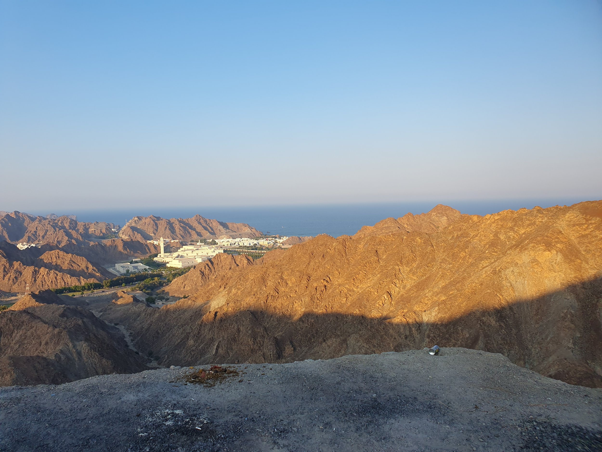 Mountains joining the sea in Oman