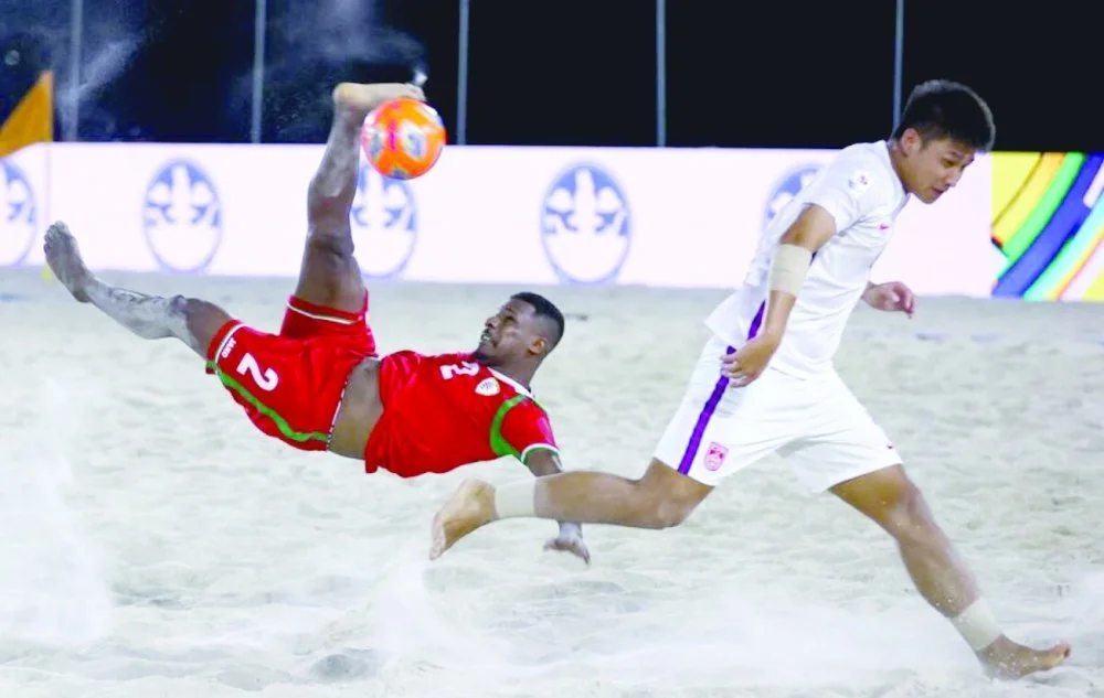 Beach football Oman international team.jpg