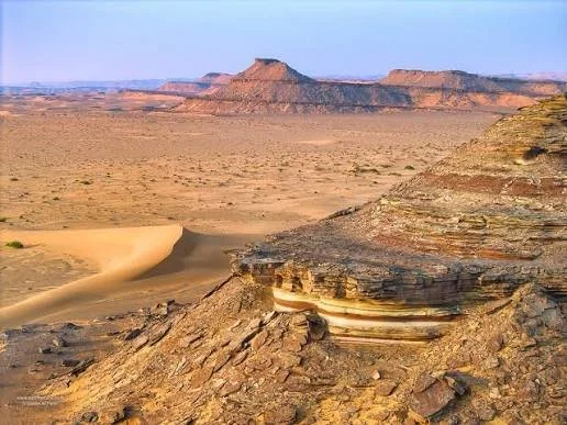 Sharqiya Wahiba Sands desert dunes and rock formations Oman