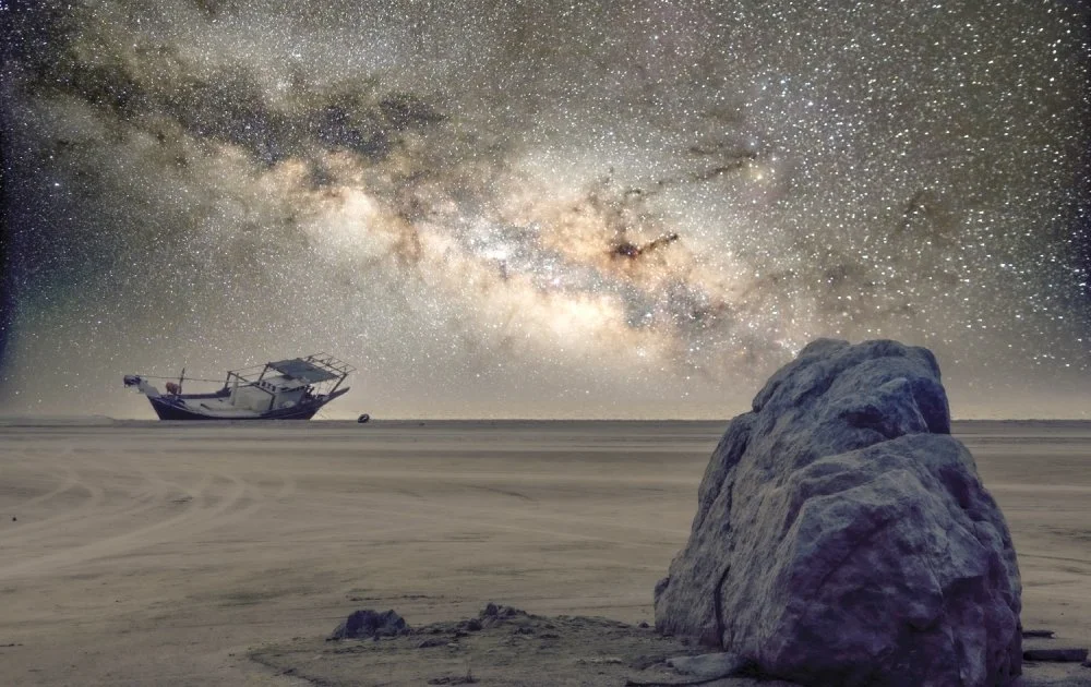 Milky Way stargazing and coastal beach camping in Oman
