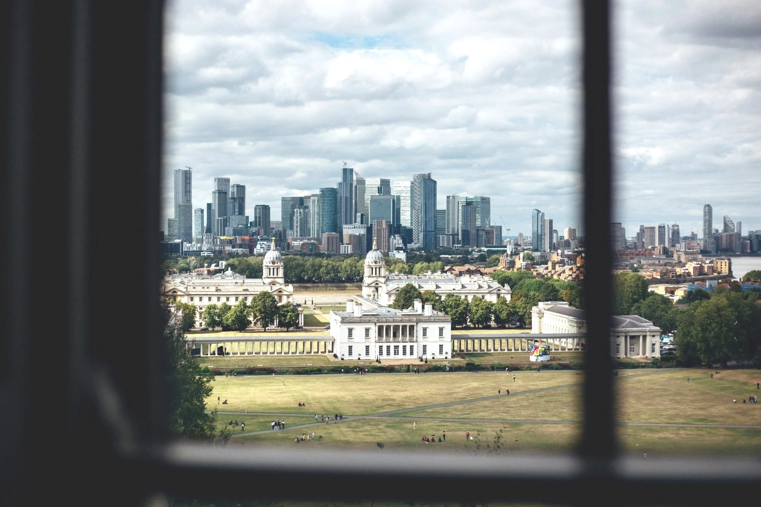 View over London city from a window, as seen from a lived-in home