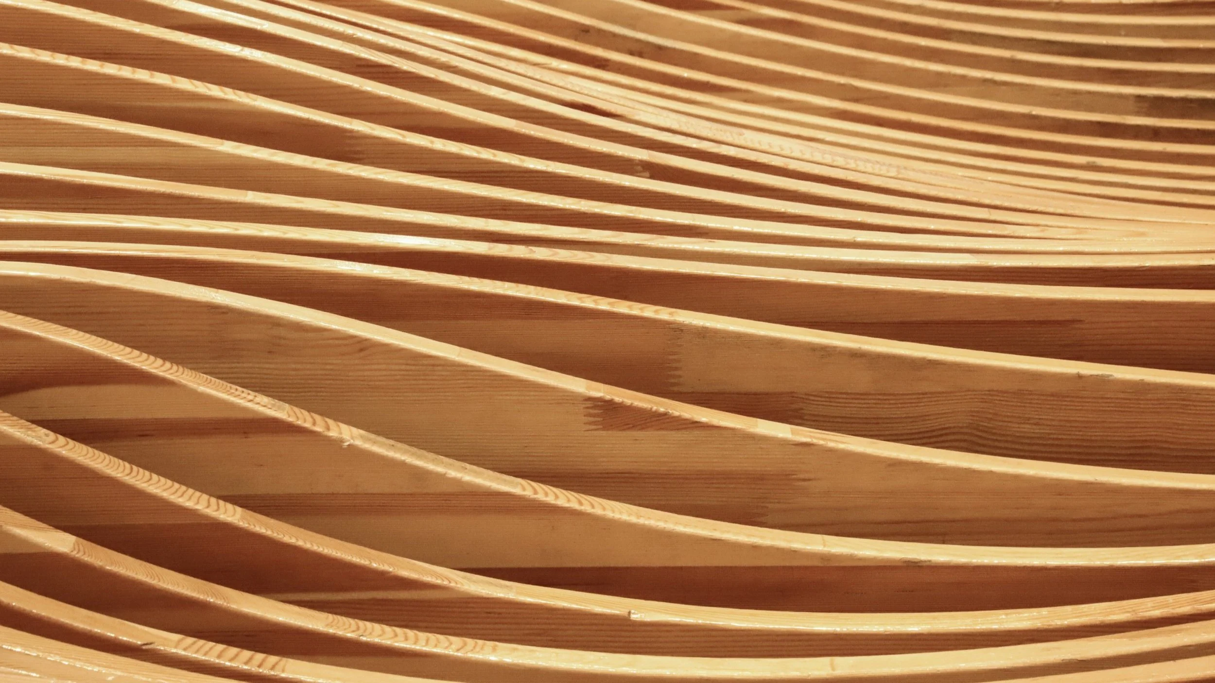 Close-up of multi-layered plywood — a common hidden source of formaldehyde and indoor air pollution.