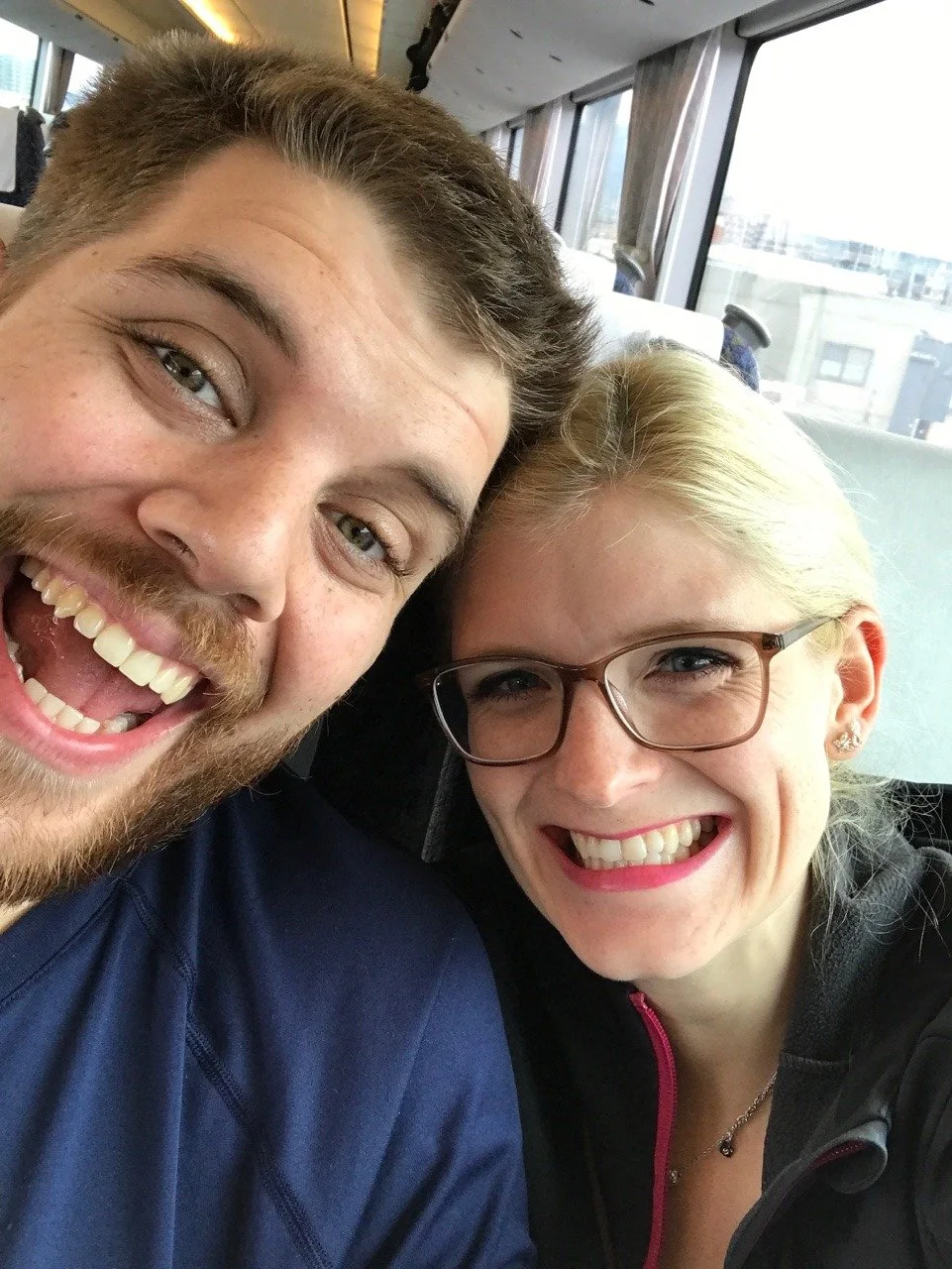 Selfie im Shinkansen auf dem Weg nach Kanazawa