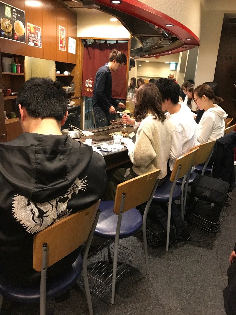 Okonomyaki Restaurant in Osaka