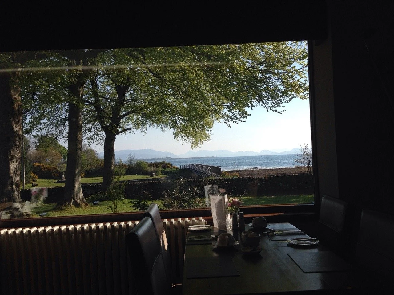 Aussicht beim Frühstück