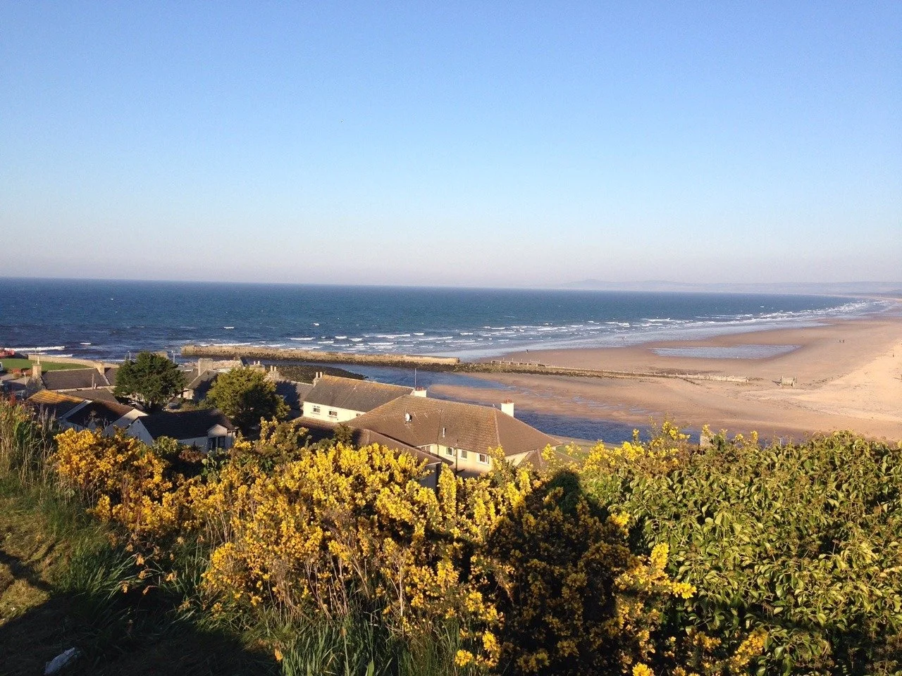 Blick auf den Strand in Lossiemouth
