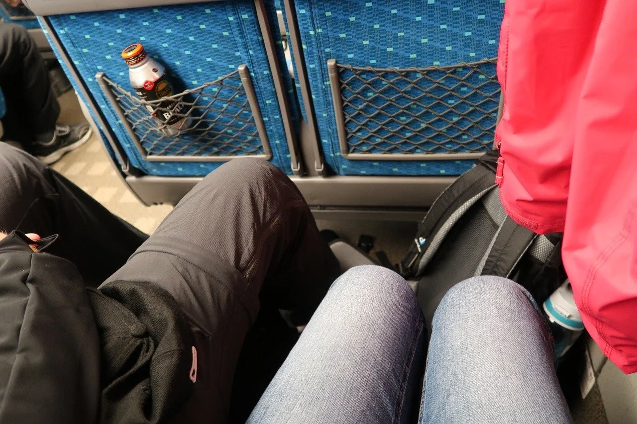 Beinfreiheit im Shinkansen von innen