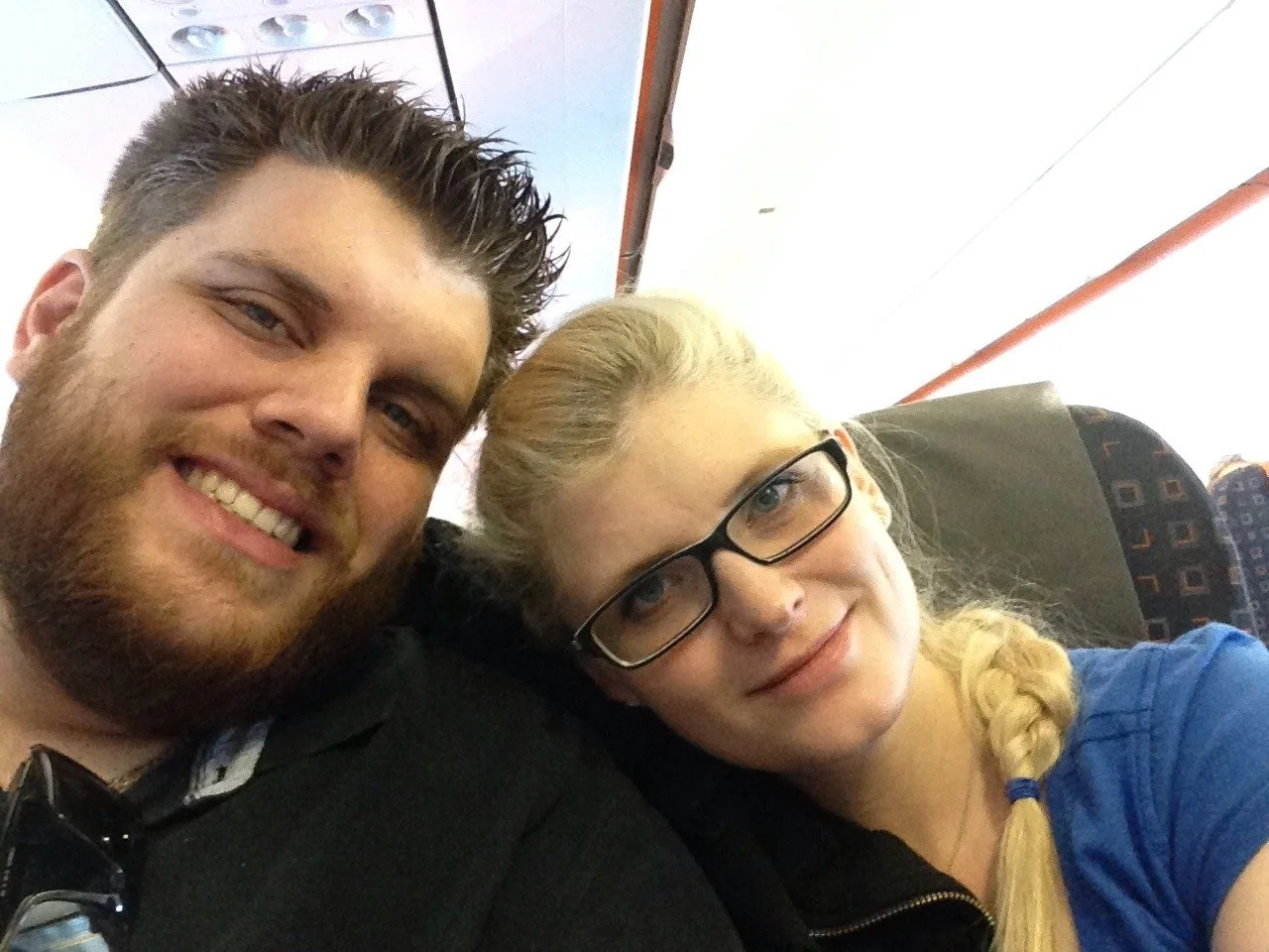 Selfie im Flieger