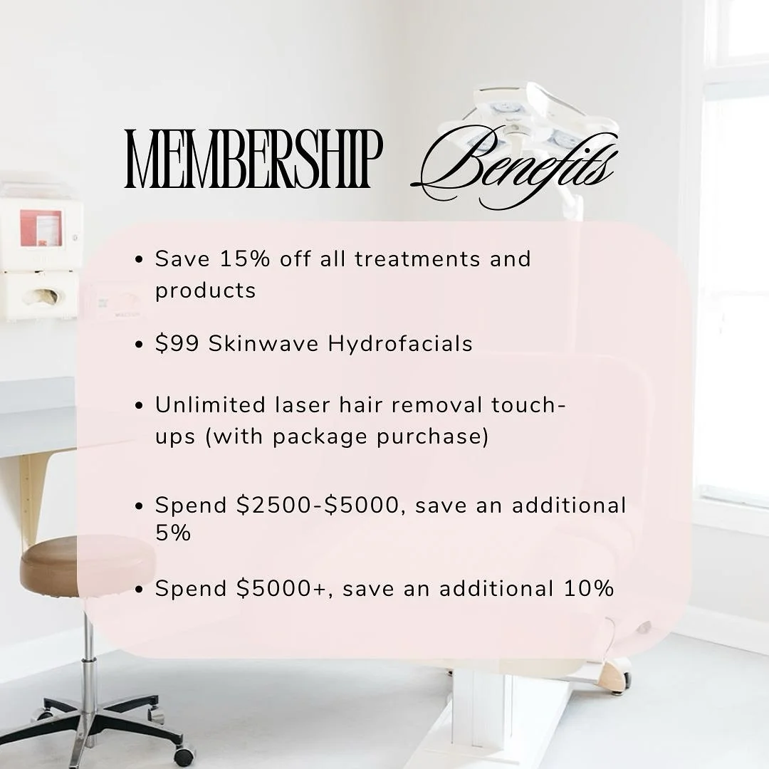 Enjoy exclusive discounts, gifts, invitations to events and special promotions on our most popular treatments when you sign up!
If you’re committed to looking and feeling your best and are a true believer in the art of skin science, VIP Member