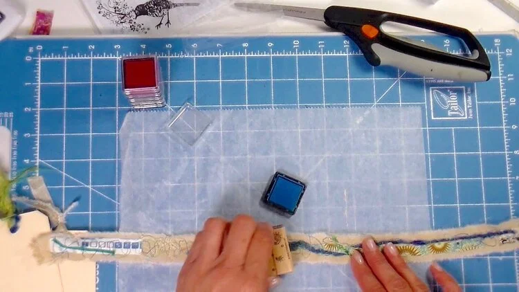 stamping on the ribbon