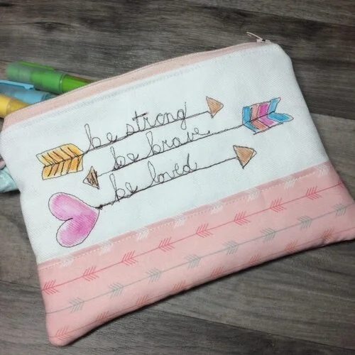 Colored with Inktense Pencils.