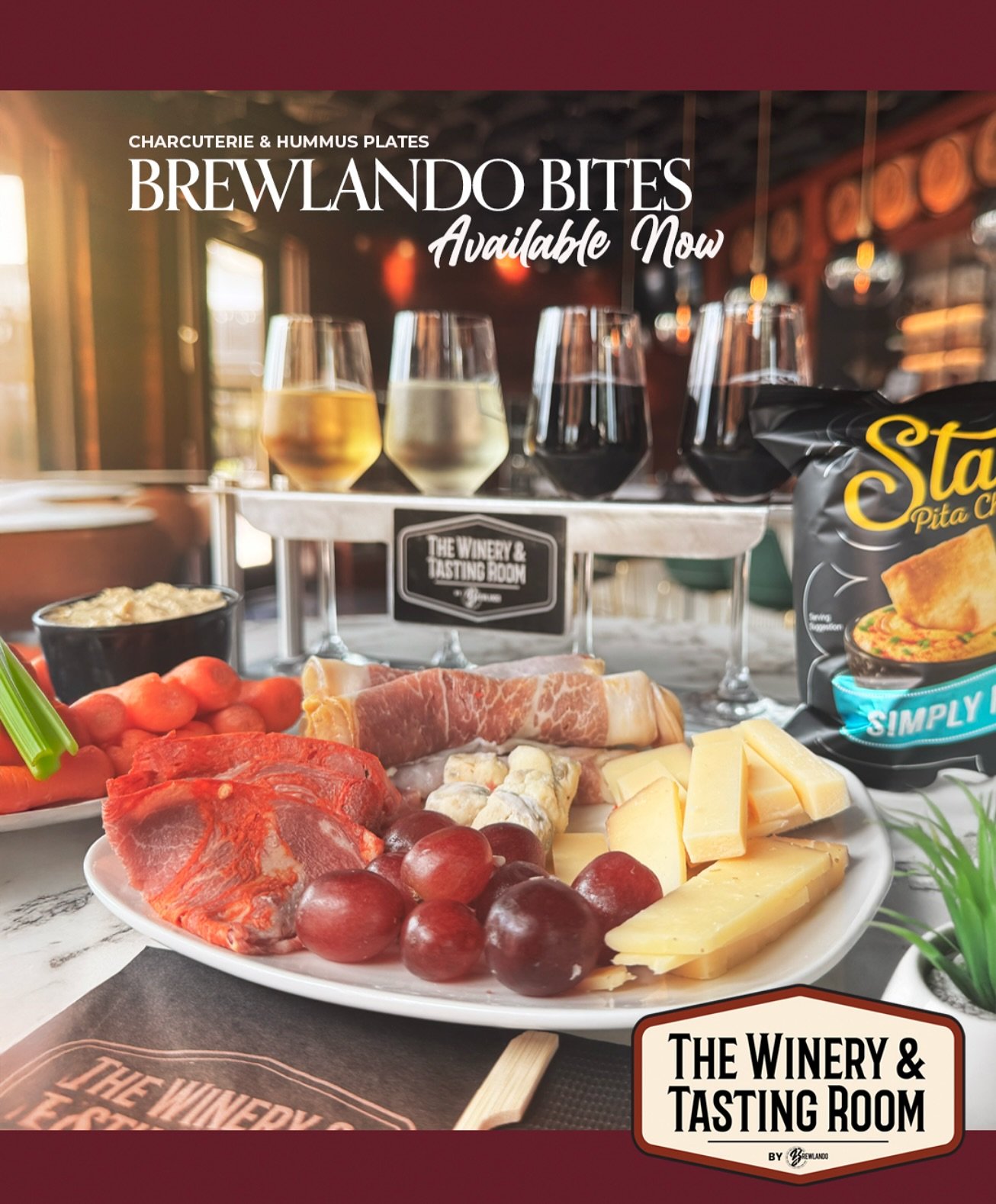 Perfect pairings, reimagined. 🍷🧀🍇

Explore an elegant selection of rich cheeses, vibrant fruits, crisp veggies, and savory bites, thoughtfully prepared to complement every pour. From your go-to red to a sparkling flight, these deliciously curated 