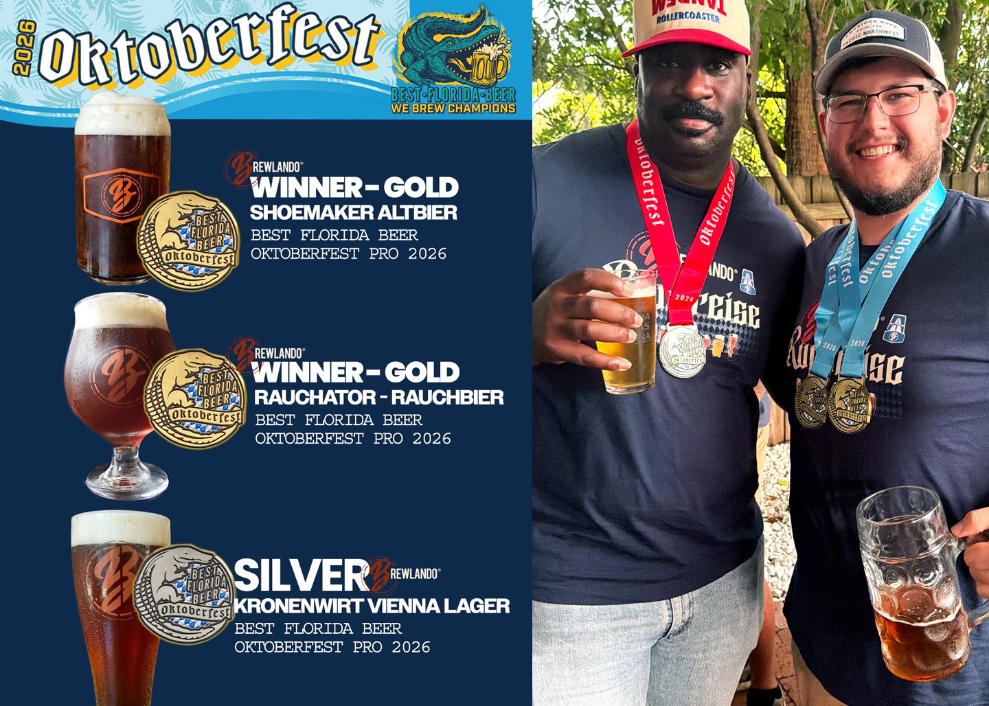 Three Brewlando Beers Win at Best Florida Beer Oktoberfest Competition
