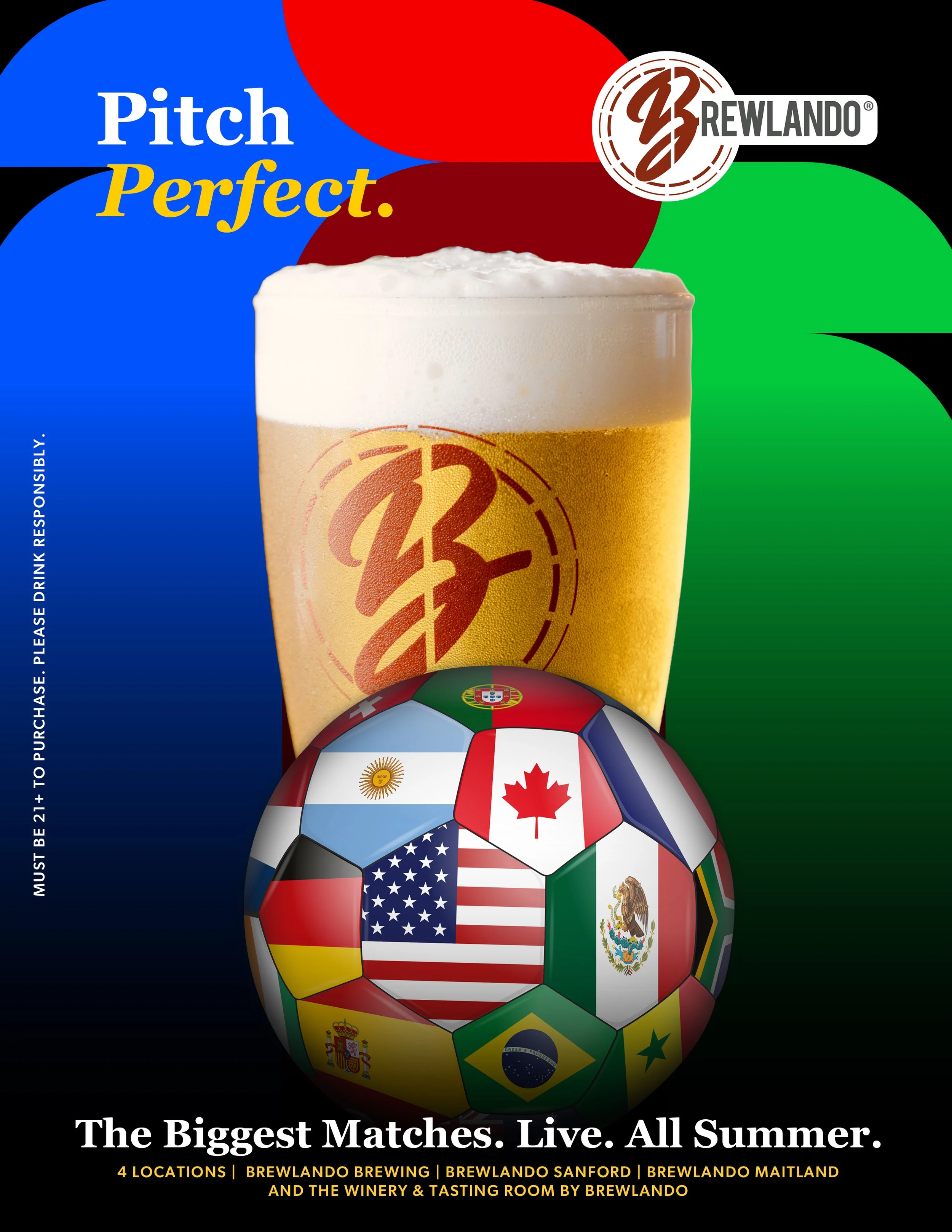 Brewlando craft beer and pizza at a FIFA World Cup watch party in Orlando, Florida