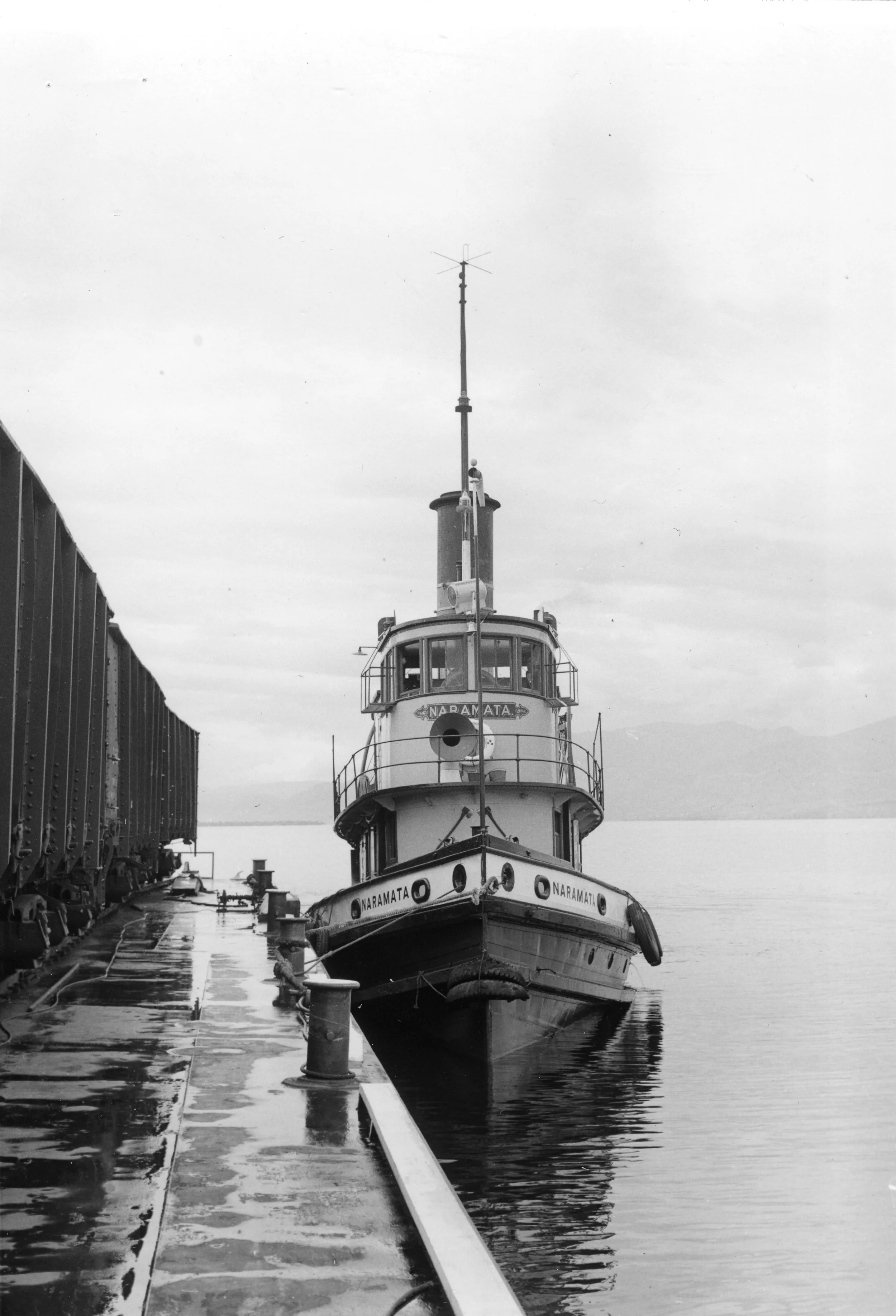 FORMER CREW MEMBER VISITS S.S. NARAMATA