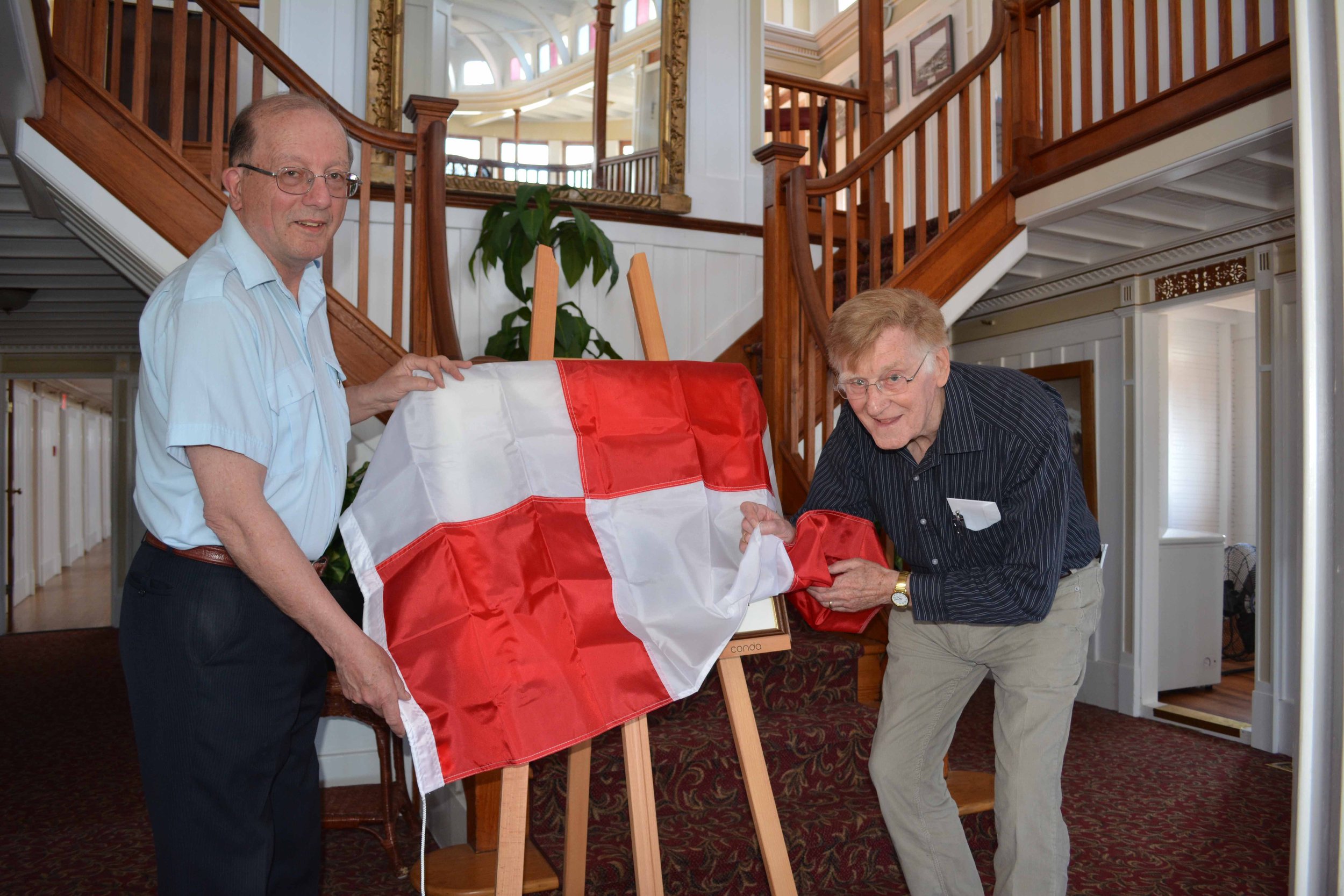 Revealing the Sicamous Stamp - Randy Manuel and Gus.jpg