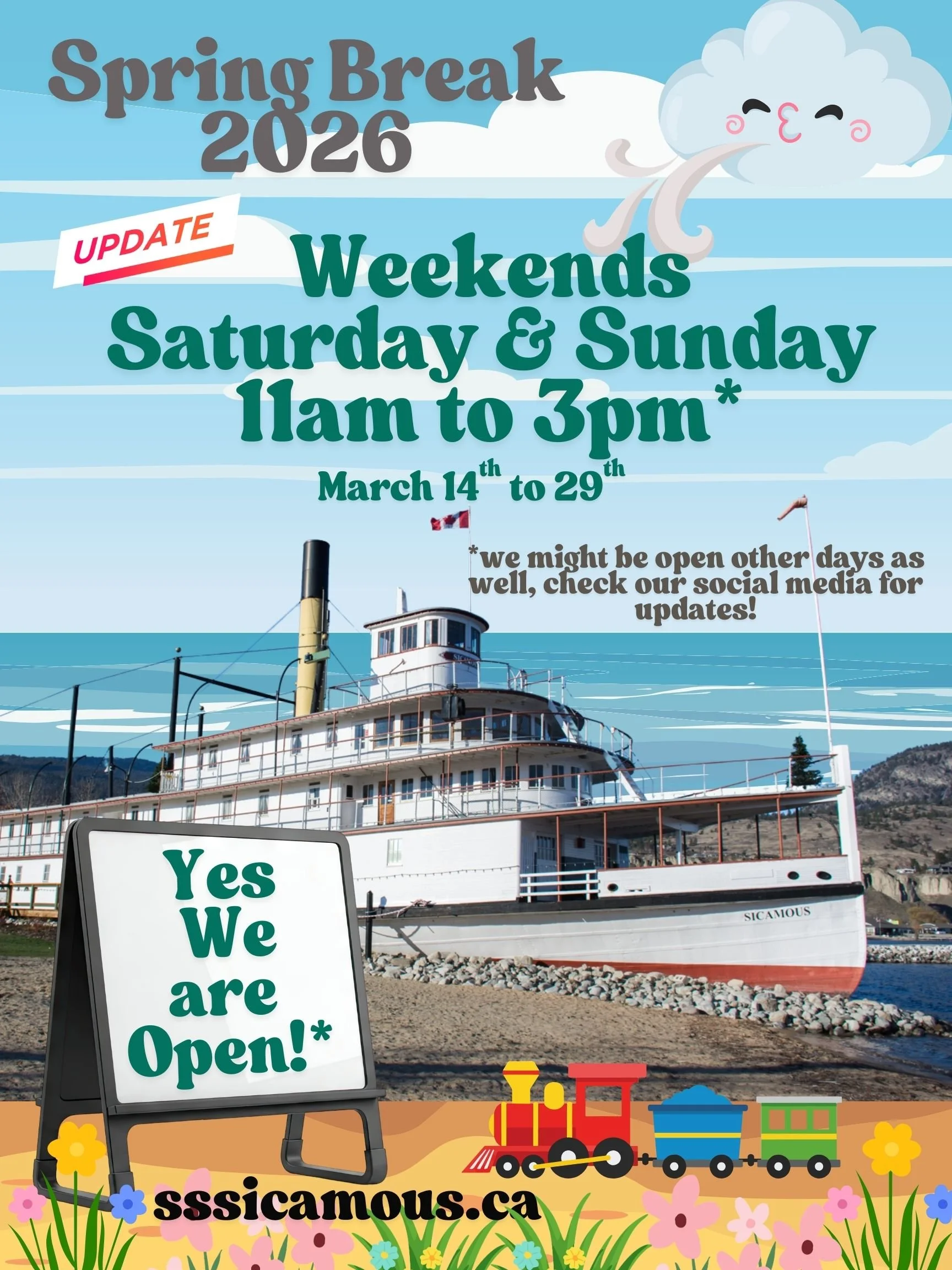 Spring Break Weekends - We are Open!